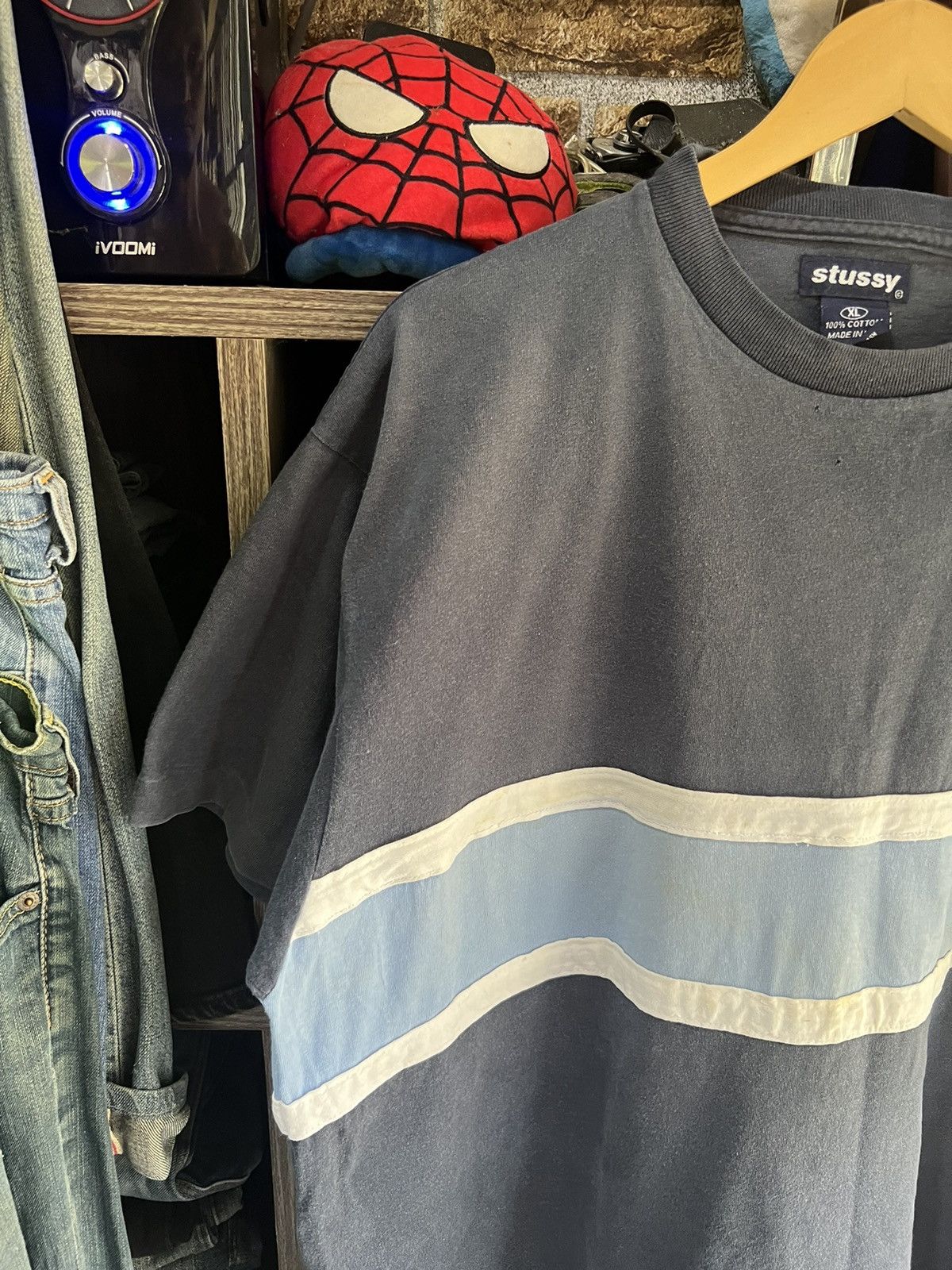 Stussy 🔥Vintage Stussy Centre Stripe Made In Usa Size US XL / EU 56 / 4 - 4 Thumbnail