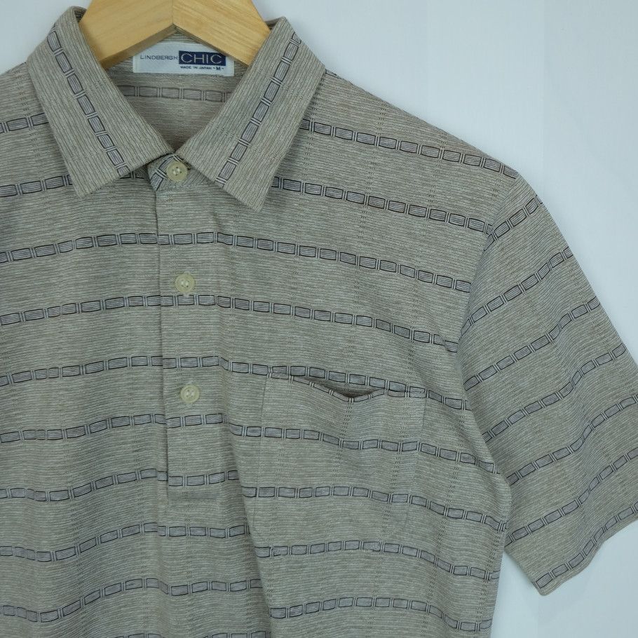 J.Lindeberg Vintage 90's LINDBERGH Chic Brown Striped Polo Shirt Size US M / EU 48-50 / 2 - 3 Thumbnail