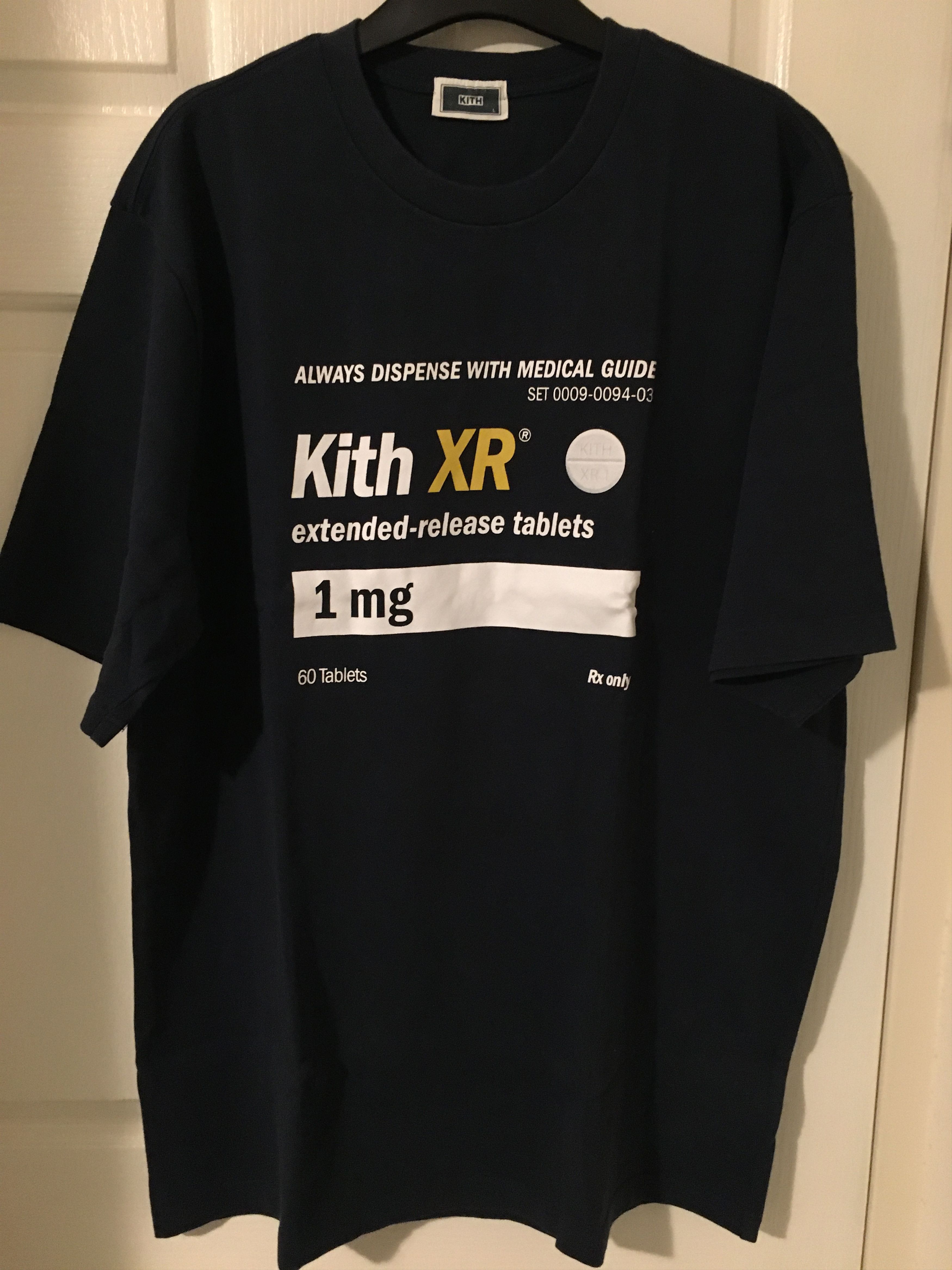 image of Kith Xr Teblets T-Shirt Sample in Navy Blue, Men's (Size Large)