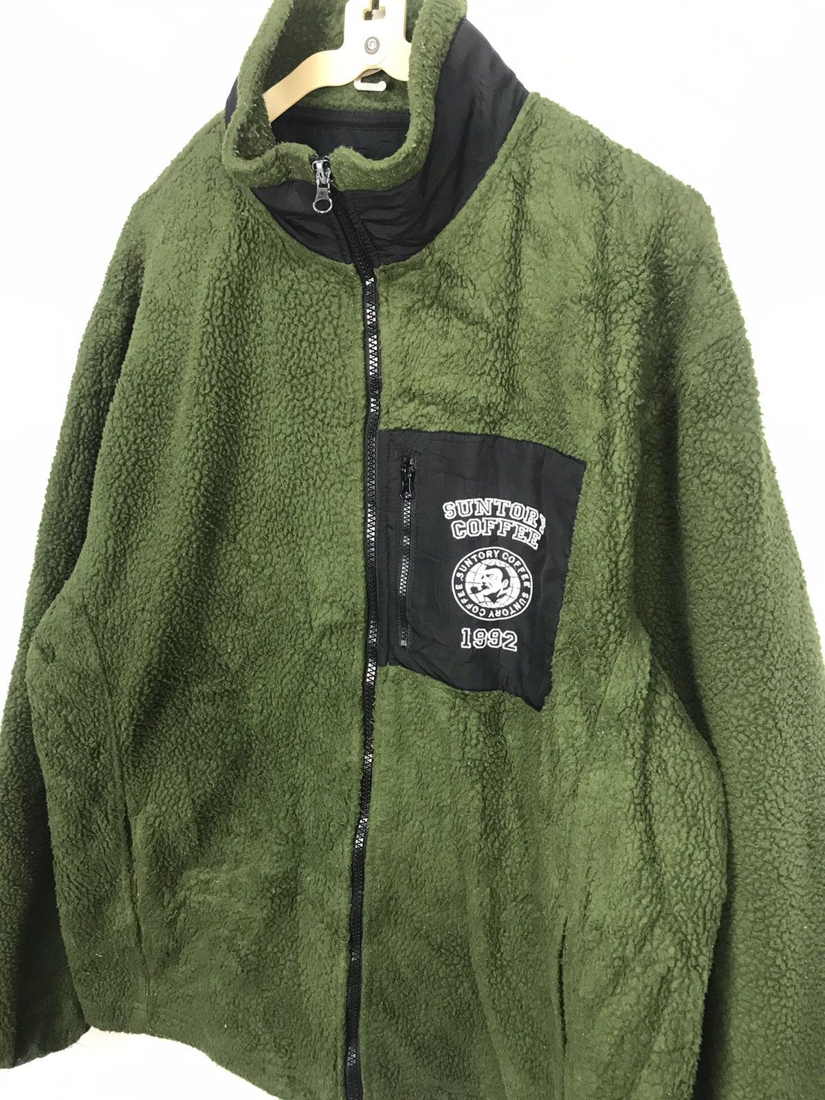 Japanese Brand Suntory coffee boss deep pile Fleece zipper jacket Size US L / EU 52-54 / 3 - 8 Thumbnail