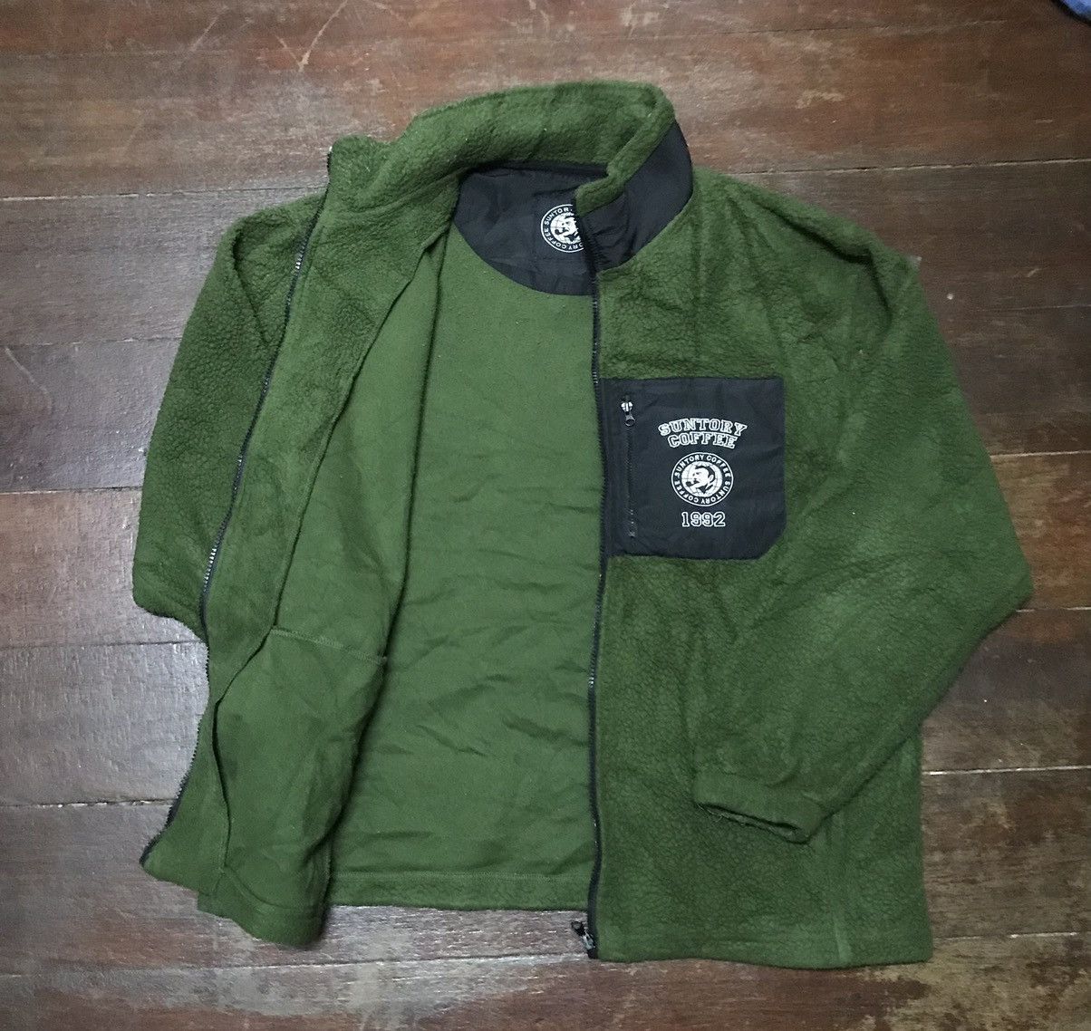 Japanese Brand Suntory coffee boss deep pile Fleece zipper jacket Size US L / EU 52-54 / 3 - 11 Thumbnail