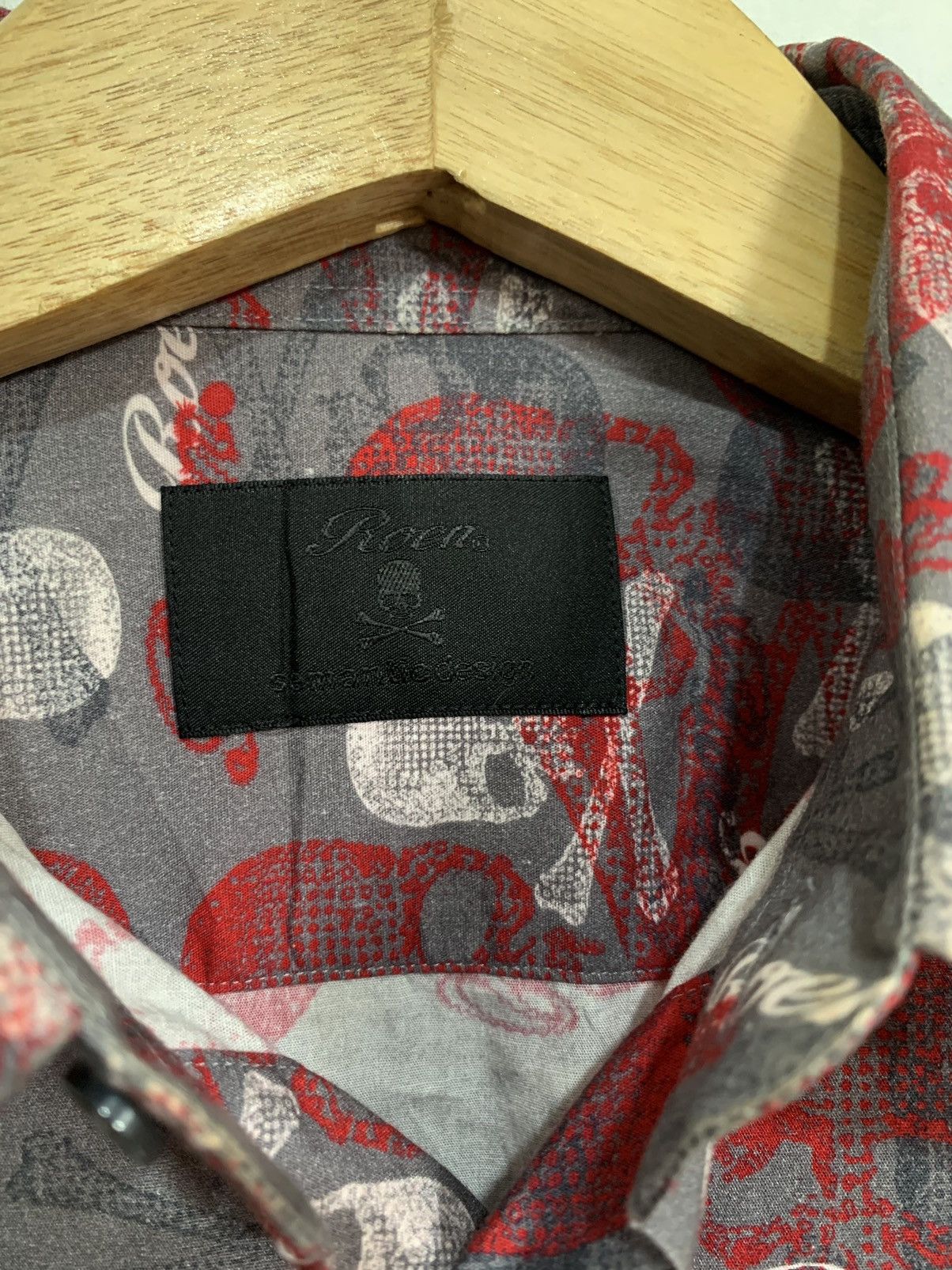Japanese Brand Roen x semantic design skull cross pattern button up shirt Size US M / EU 48-50 / 2 - 7 Thumbnail