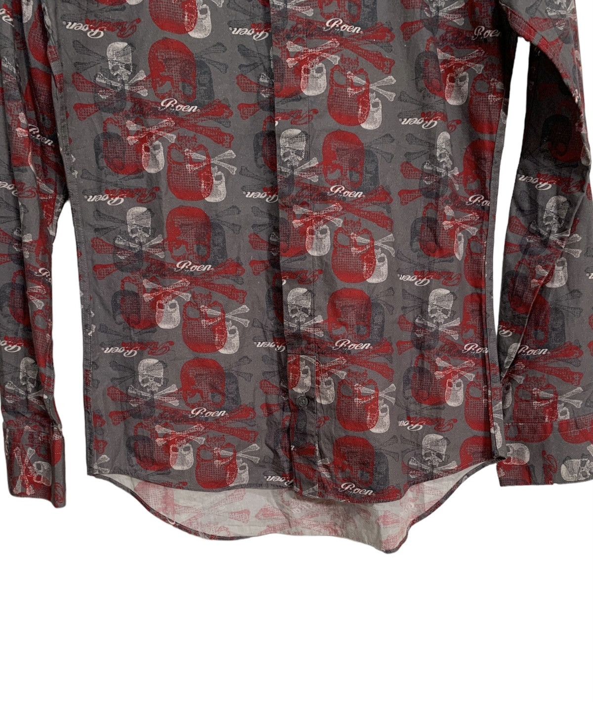 Japanese Brand Roen x semantic design skull cross pattern button up shirt Size US M / EU 48-50 / 2 - 4 Thumbnail