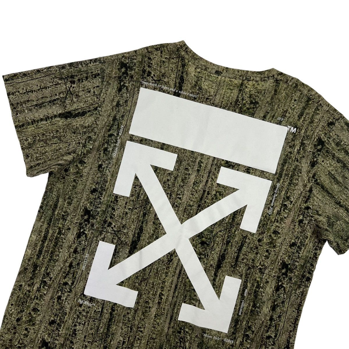 image of Off White Off-White Real Tree T Shirt in Camo, Men's (Size Large)
