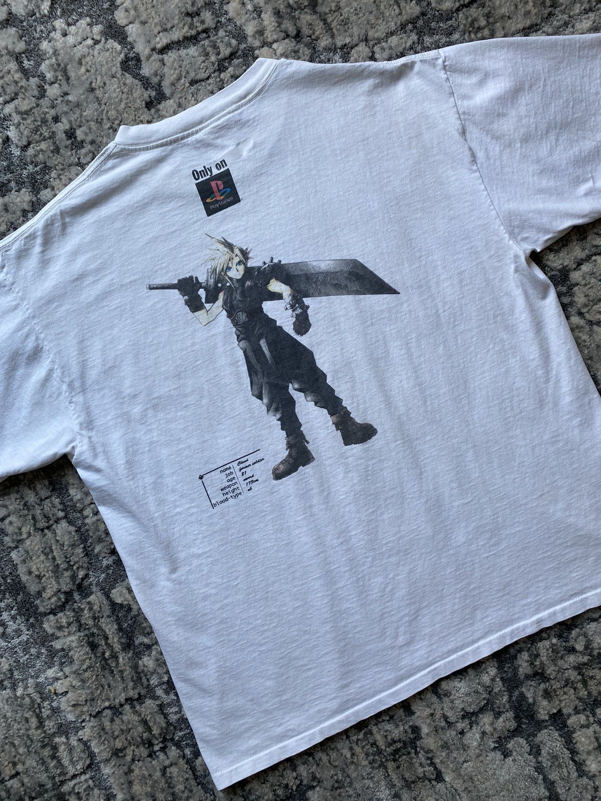 image of Playstation x Vintage Final Fantasy Vii 7 Cloud Shirt in White, Men's (Size XL)