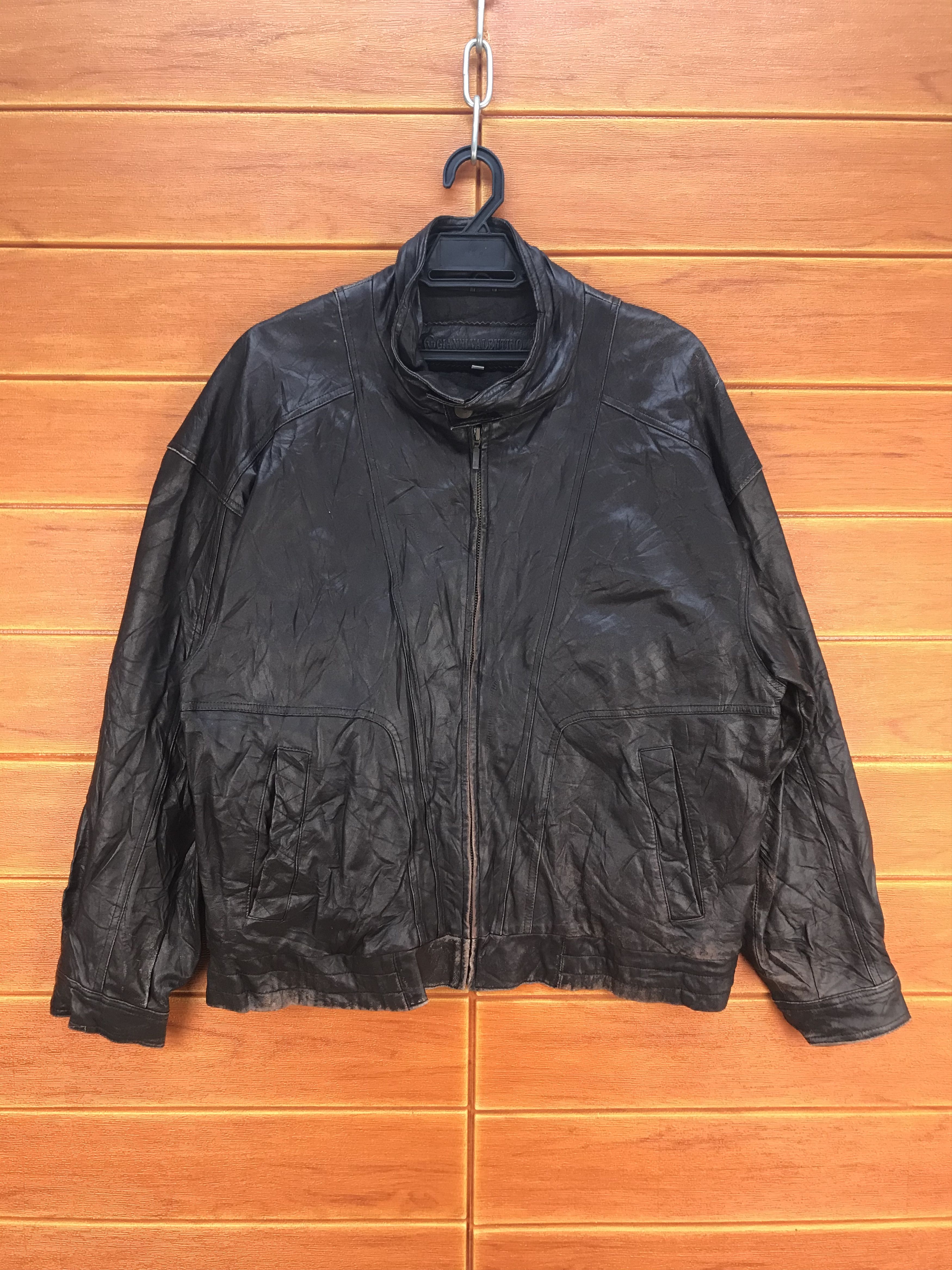 Valentino GIANNI VALENTINO ITALY Sport Leather Jacket Size US L / EU 52-54 / 3 - 2 Thumbnail