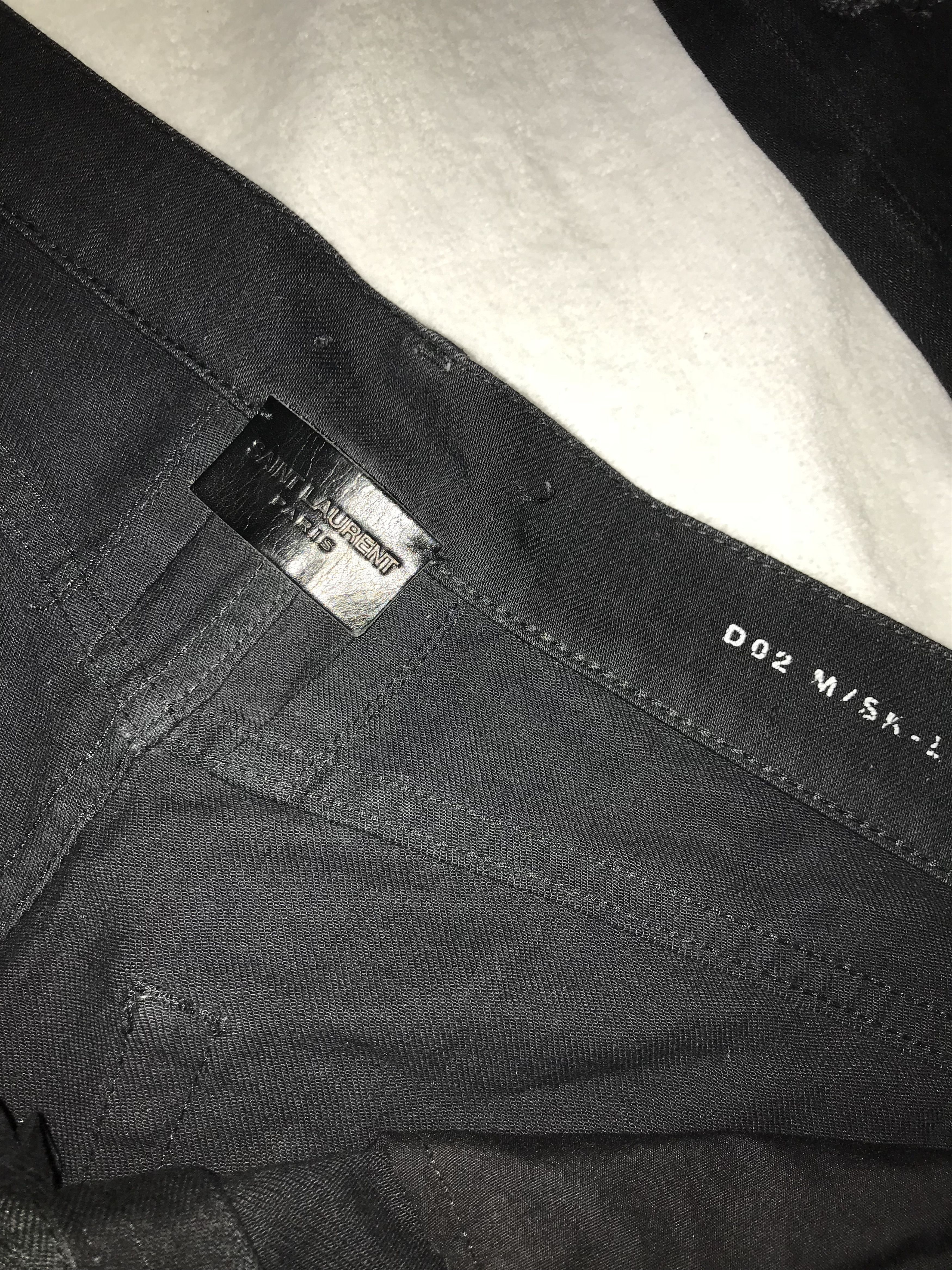 Saint Laurent Paris FW16 Single Knee Rip Black Wash D02 Jeans Size US 29 - 7 Thumbnail