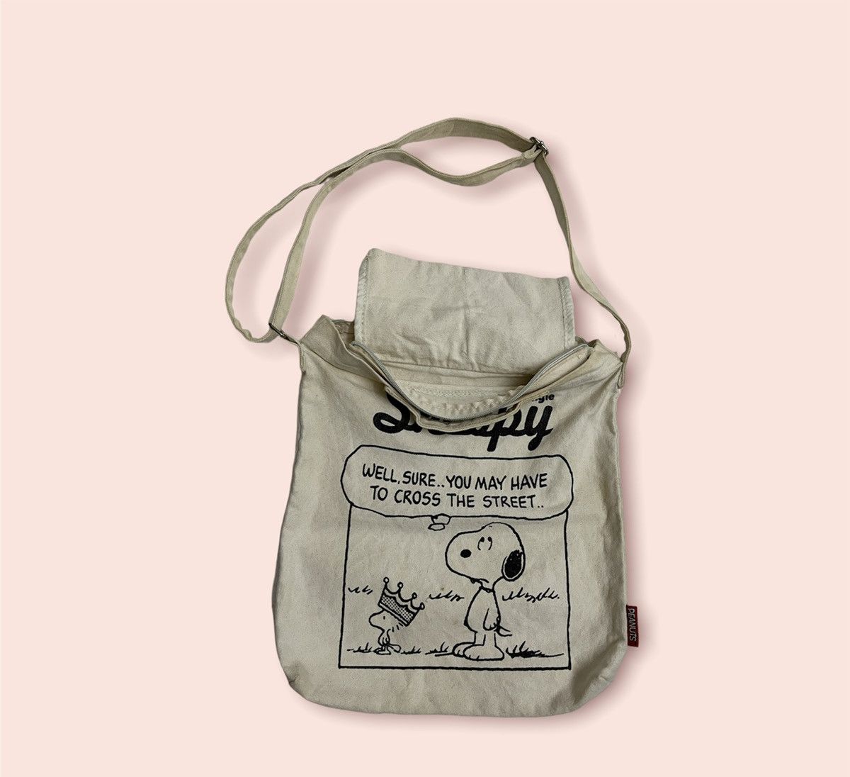 Peanuts × Vintage VINTAGE SNOOPY PEANUTS 2 WAY CROSSBODY TOTE BAG Size ONE SIZE - 8 Thumbnail