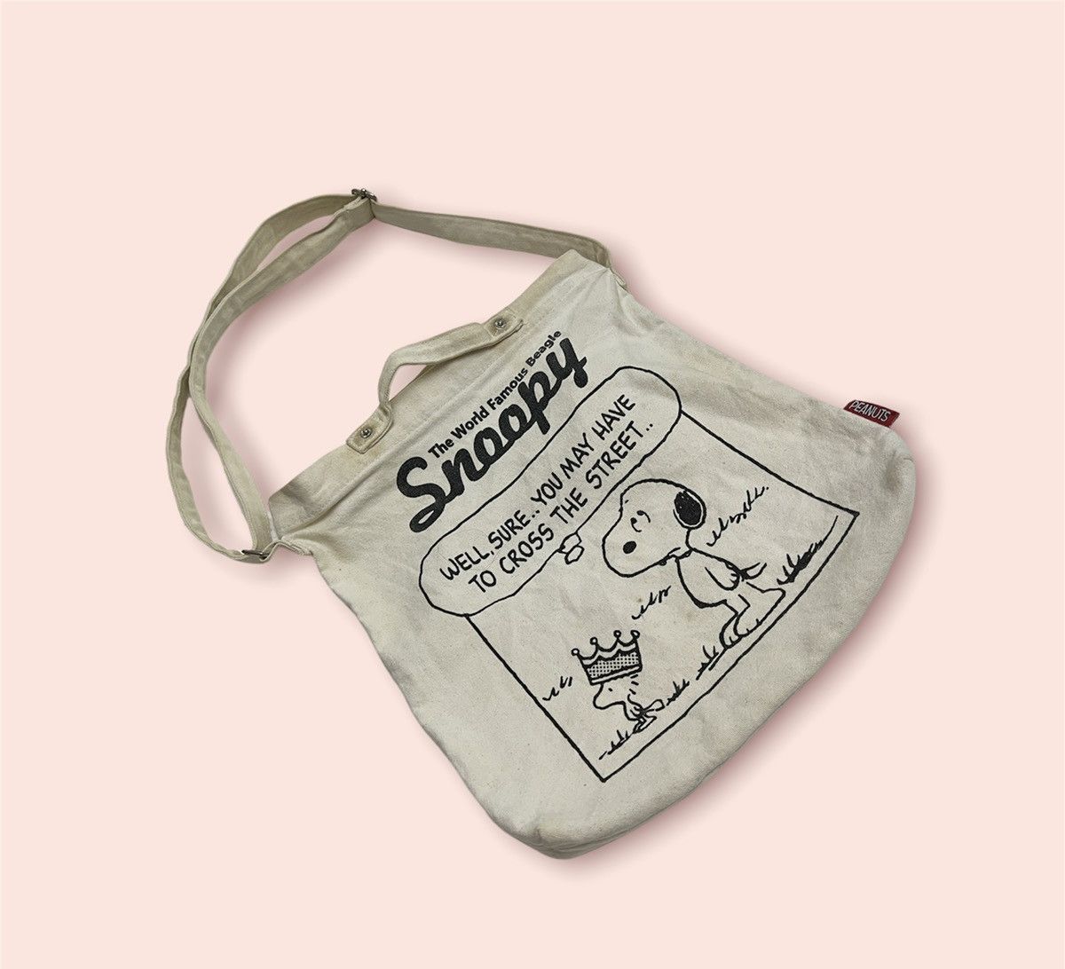 Peanuts × Vintage VINTAGE SNOOPY PEANUTS 2 WAY CROSSBODY TOTE BAG Size ONE SIZE - 4 Thumbnail