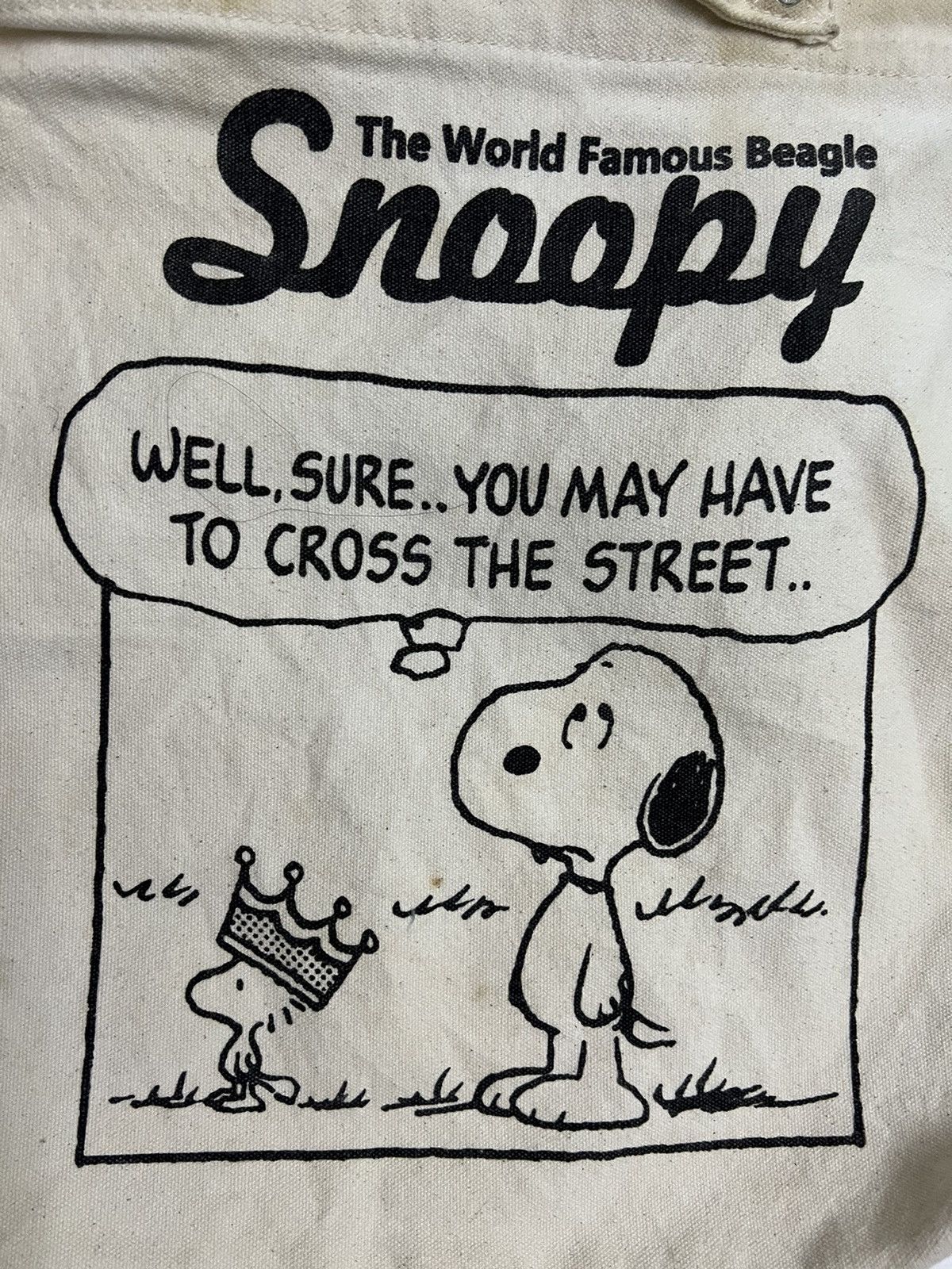 Peanuts × Vintage VINTAGE SNOOPY PEANUTS 2 WAY CROSSBODY TOTE BAG Size ONE SIZE - 2 Thumbnail