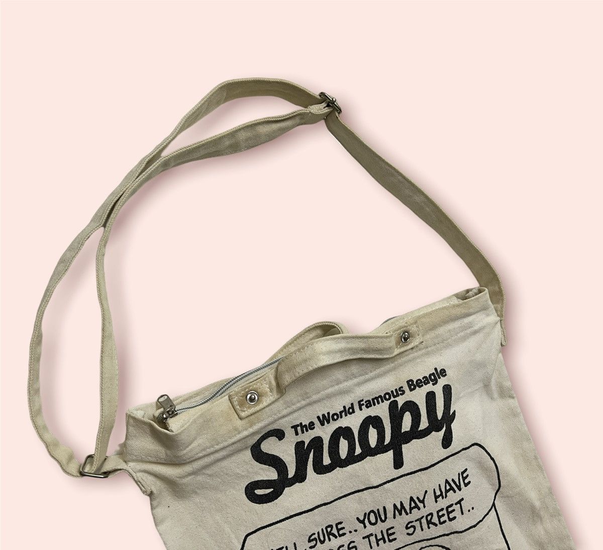 Peanuts × Vintage VINTAGE SNOOPY PEANUTS 2 WAY CROSSBODY TOTE BAG Size ONE SIZE - 6 Thumbnail