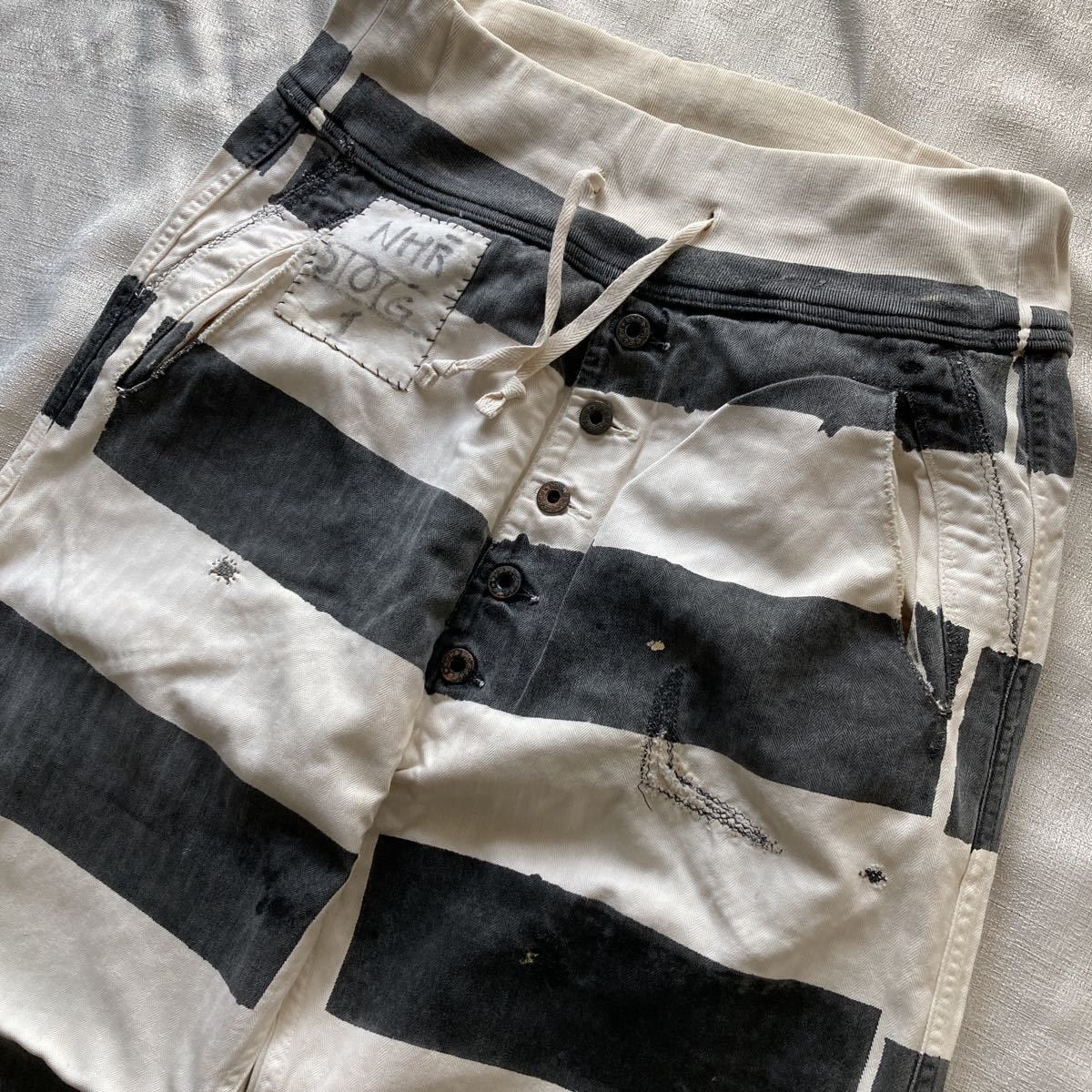 Kapital Kapital Kountry redux HBT Prisoner Painted Pants Size US 33 - 6 Thumbnail