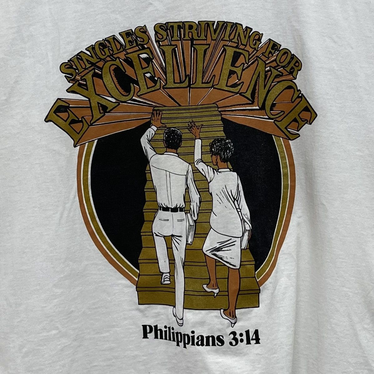Beauty Beast × Other × Vintage Vintage 90s Tulsa Black Christian Singles T-Shirt Size US XL / EU 56 / 4 - 2 Thumbnail