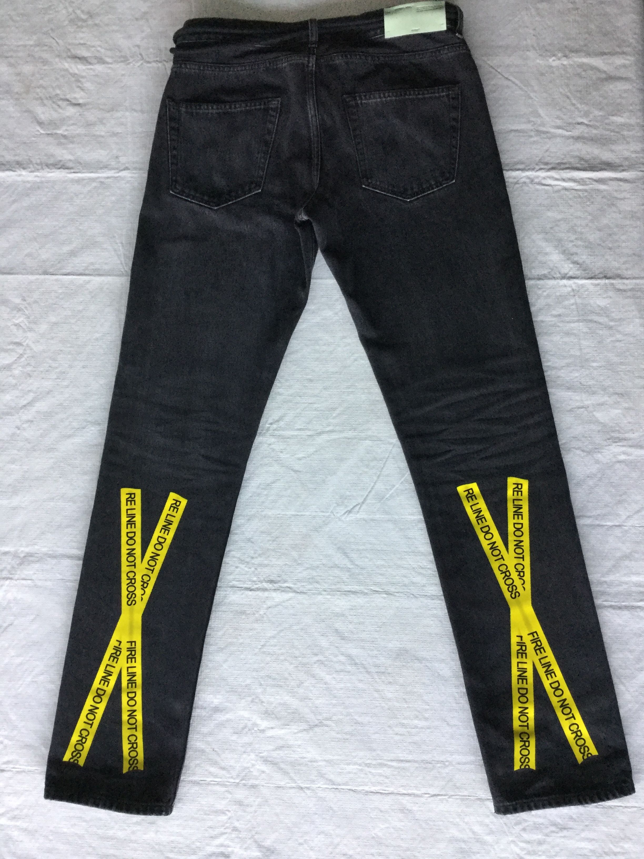 Off white firetape shops jeans