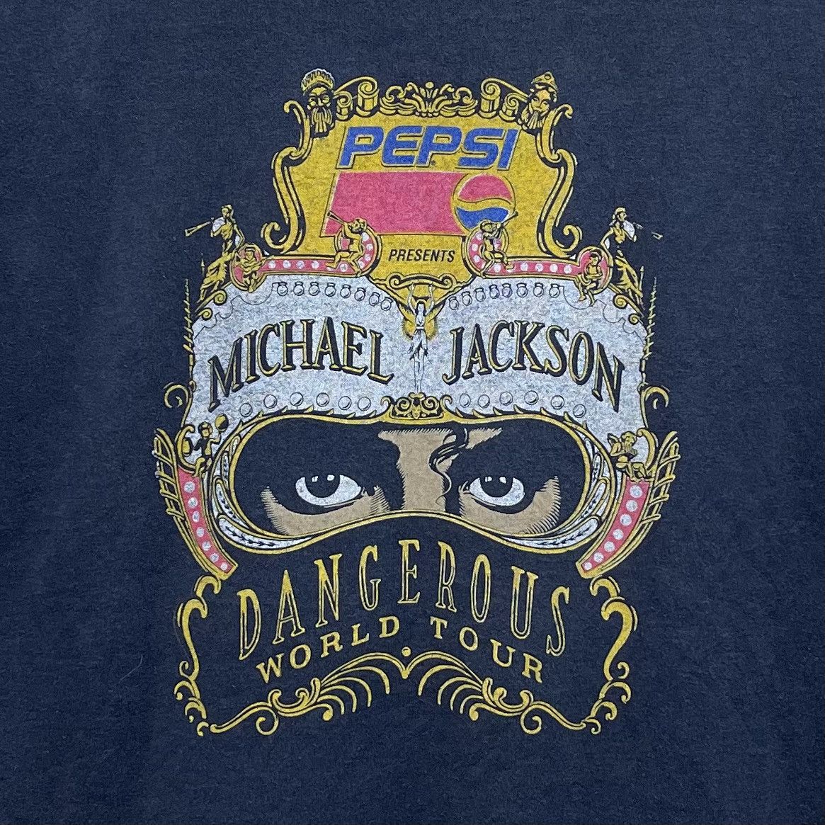 Band Tees × Michael Jackson × Vintage Vintage 90s Micheal Jackson Dangerous World Tour By Pepsi Size US L / EU 52-54 / 3 - 2 Thumbnail