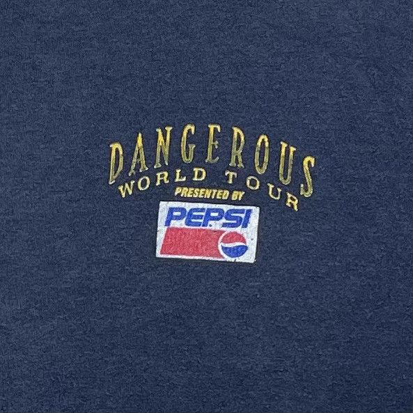 Band Tees × Michael Jackson × Vintage Vintage 90s Micheal Jackson Dangerous World Tour By Pepsi Size US L / EU 52-54 / 3 - 4 Thumbnail
