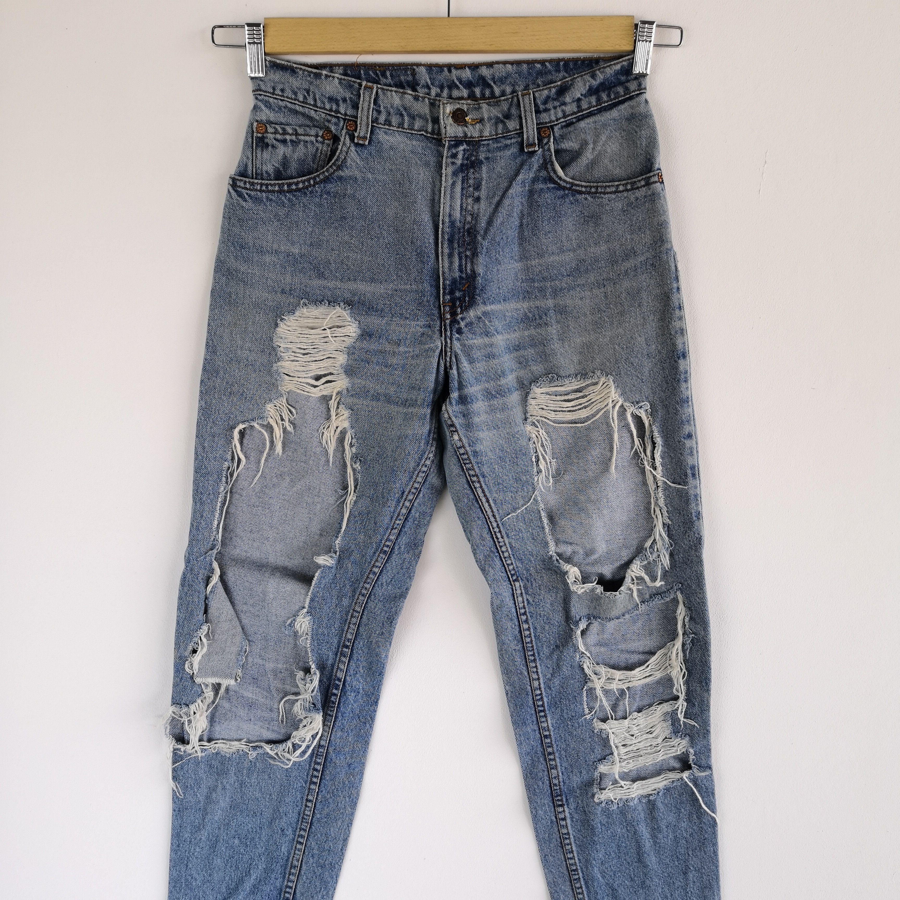Levi's Vintage Distressed Levis Jeans X Buffalo Denim Pants Size 28" / US 6 / IT 42 - 5 Thumbnail