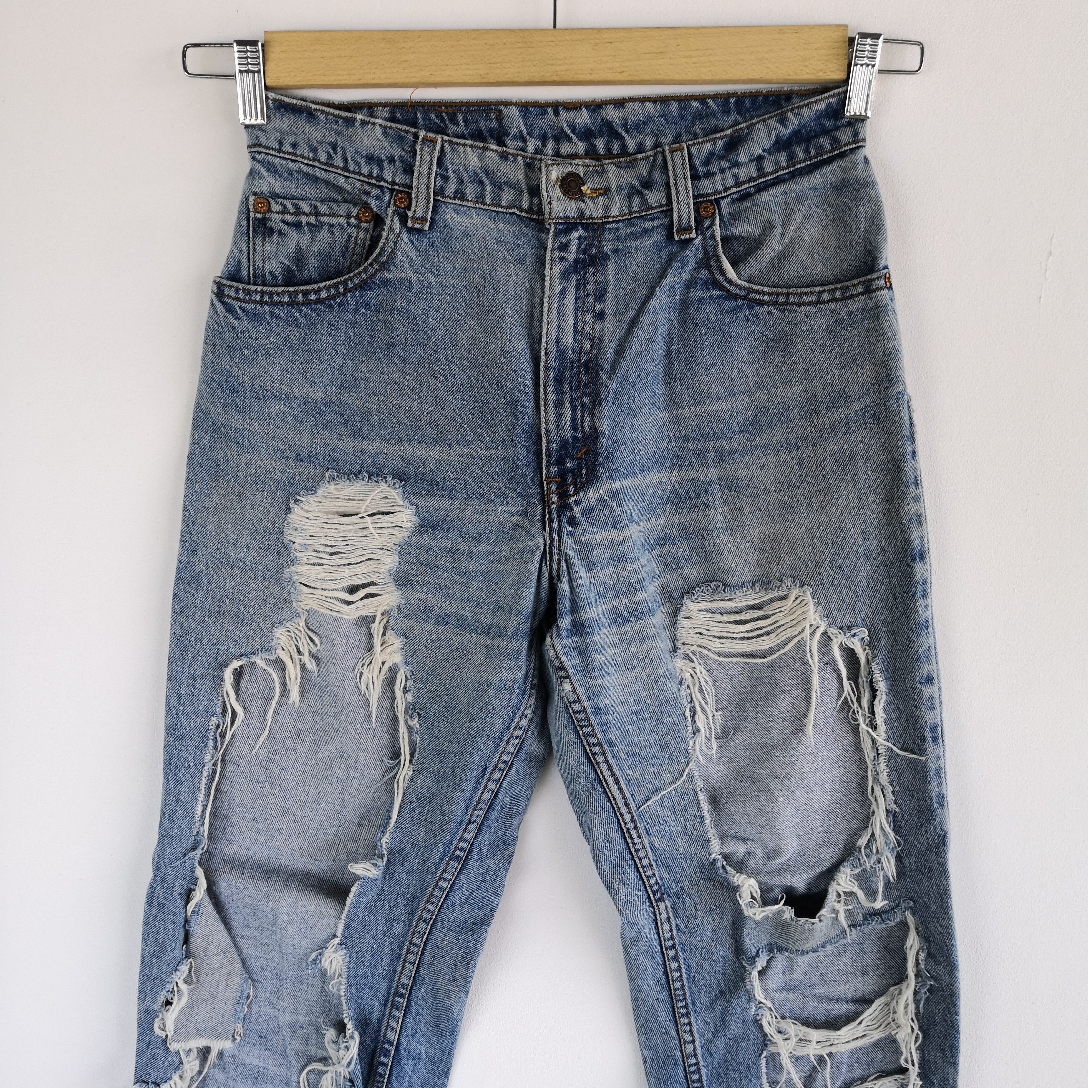 Levi's Vintage Distressed Levis Jeans X Buffalo Denim Pants Size 28" / US 6 / IT 42 - 4 Thumbnail