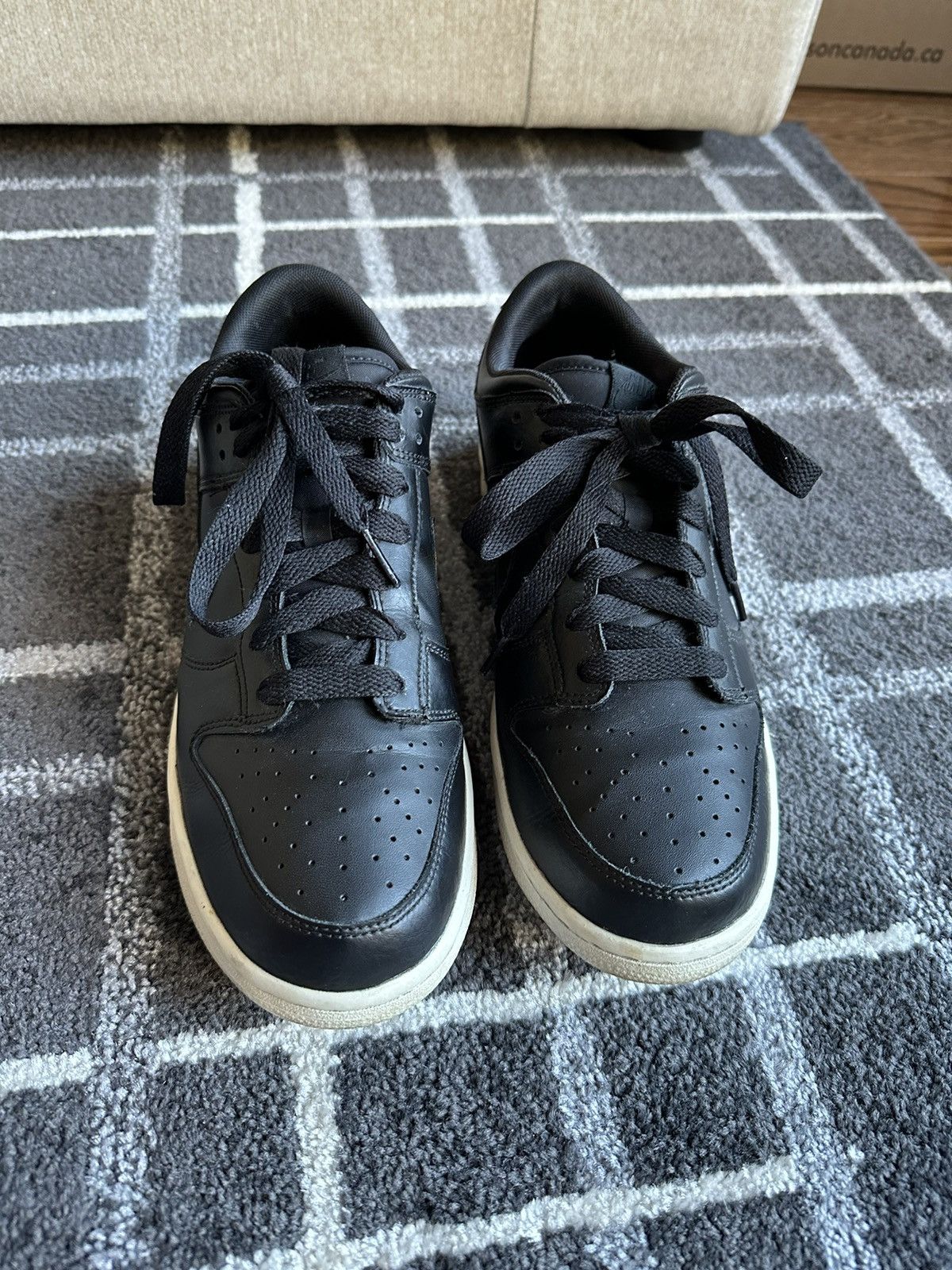 Nike Rare Nike Dunk Low Black Leather 2018 sneakers Size US 10 / EU 43 - 4 Thumbnail