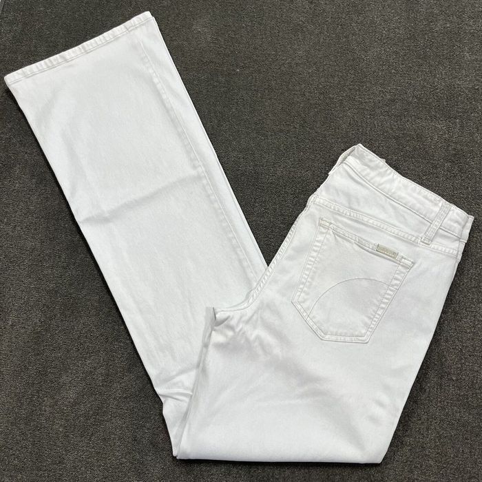 Vintage JOE’S High Rise Flare Jeans Womens 32 White Stretch Denim