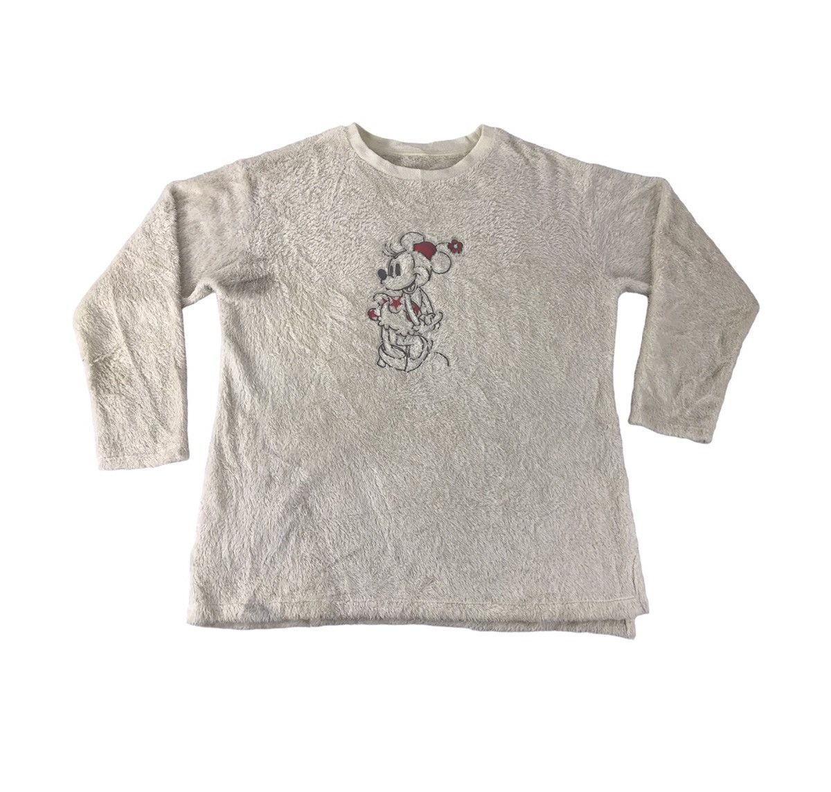 Disney × Mickey Mouse × Vintage Vintage Minnie Mouse Wool Fleece Sweatshirt Embroidery Logo Size US L / EU 52-54 / 3 - 1 Thumbnail