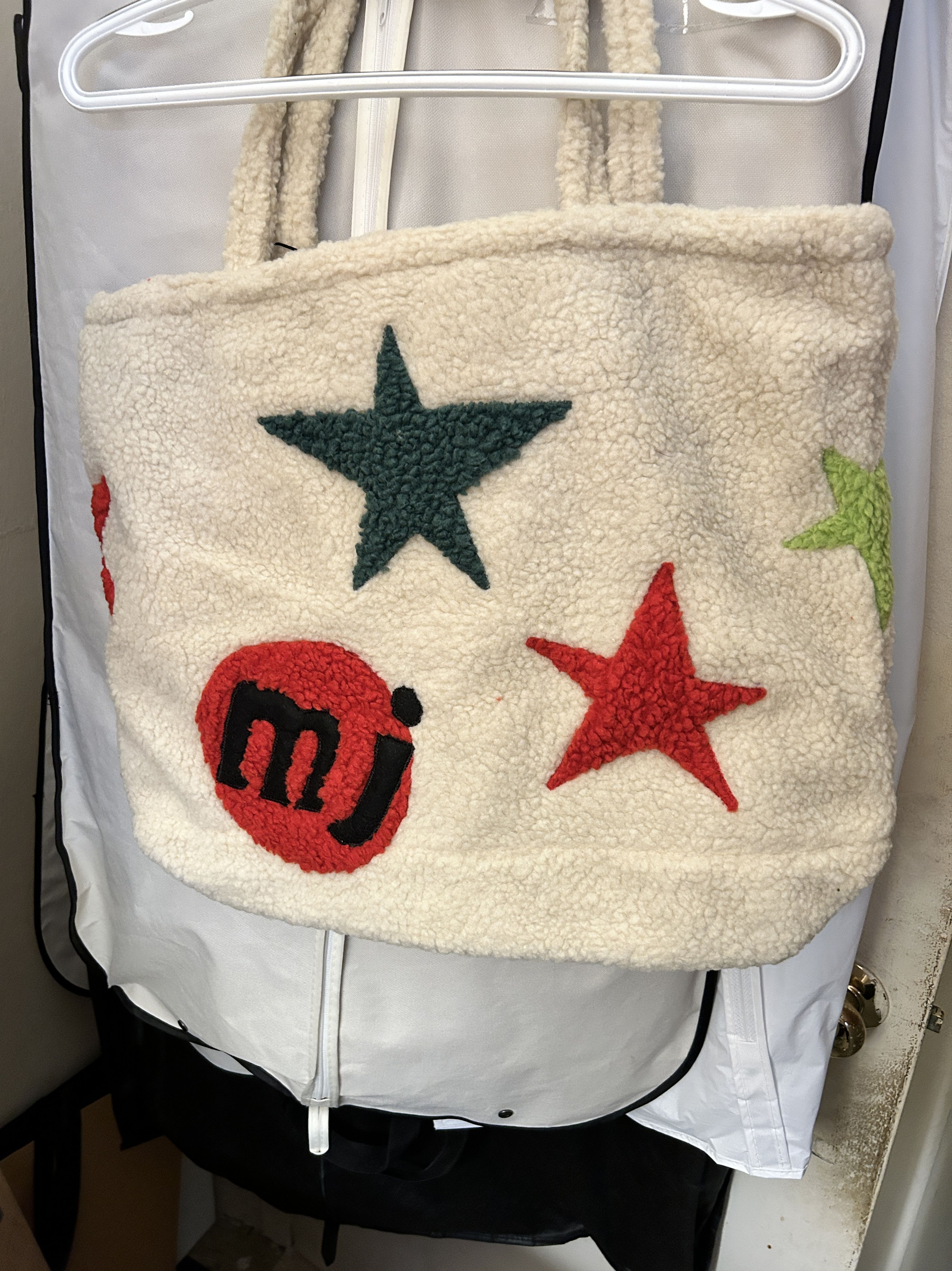 Cactus Plant Flea Market x Marc Jacobs Cpfm Tattoo Tote Bag Fleece Cream Star in Beige, Men's