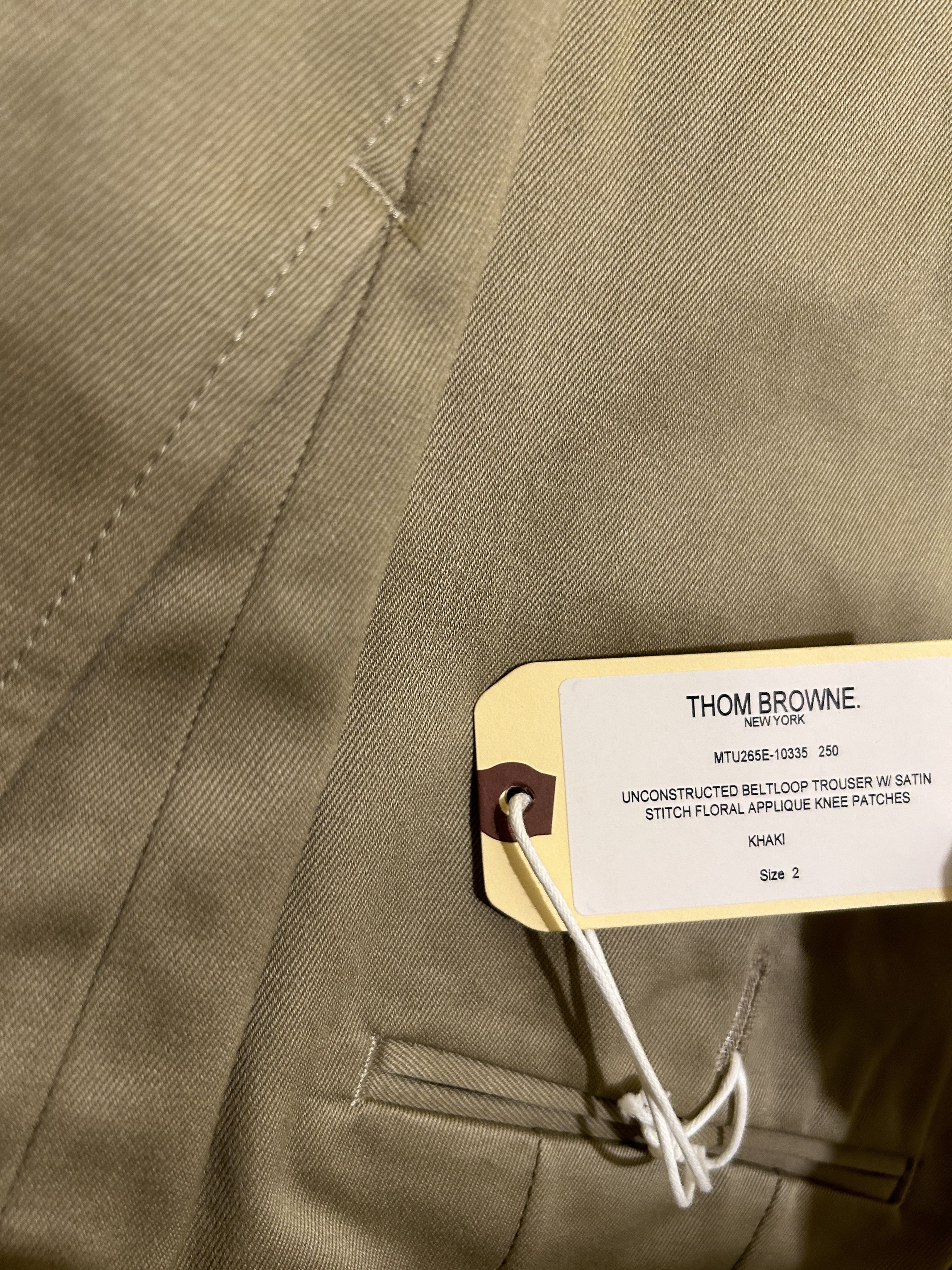 Thom Browne unconstructed belt loop w/ satin stitch floral patches Size US 32 / EU 48 - 4 Thumbnail