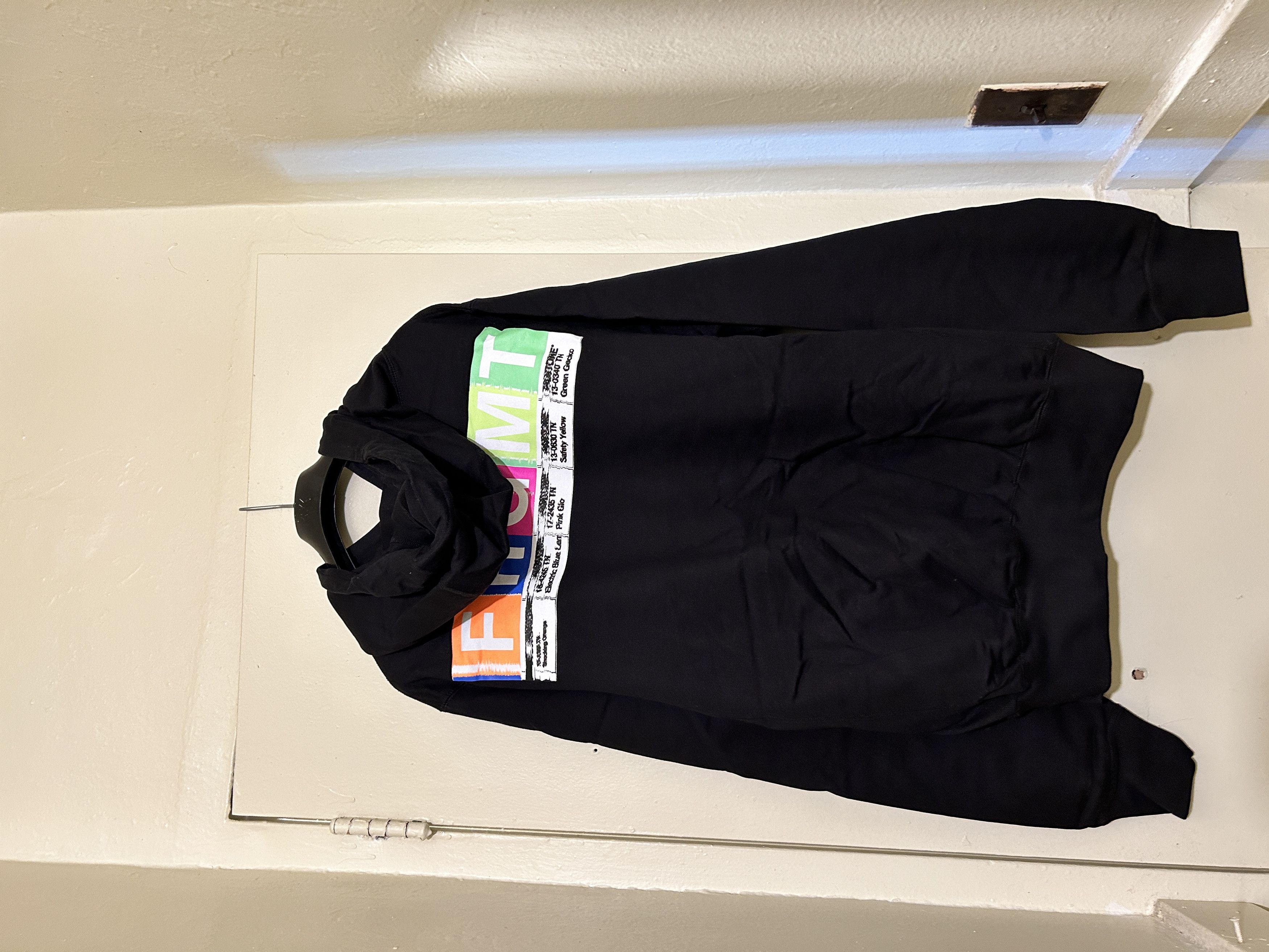 Fragment Design dsm frgmt hoodie black Fluro Rebellion | Grailed