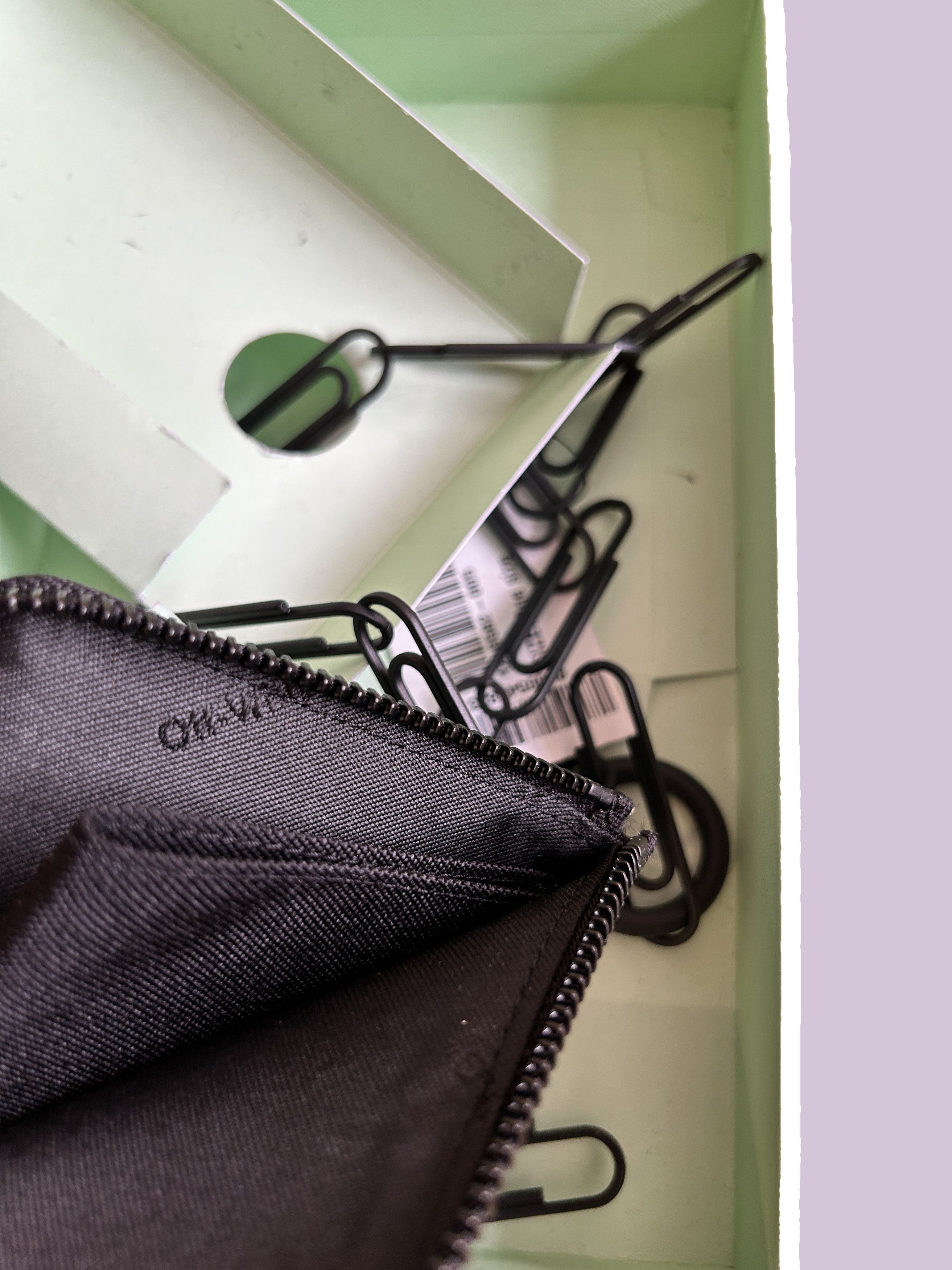 Off-White Off-White Logo Paperclip Wallet-On-Chain Black Leather Size ONE SIZE - 3 Thumbnail