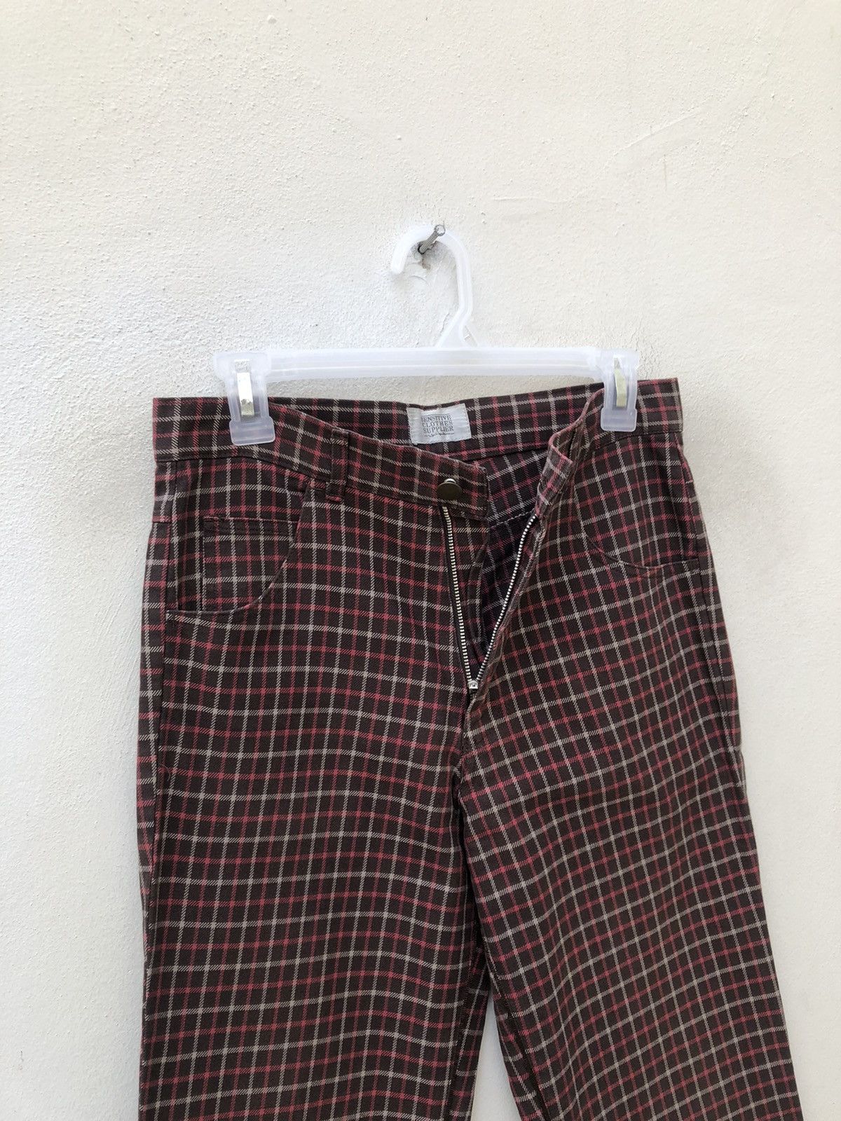 Vintage Vintage SENSITIVE CLOTHES SUPPLIER Japan Check Flare Pant Size US 30 / EU 46 - 8 Thumbnail