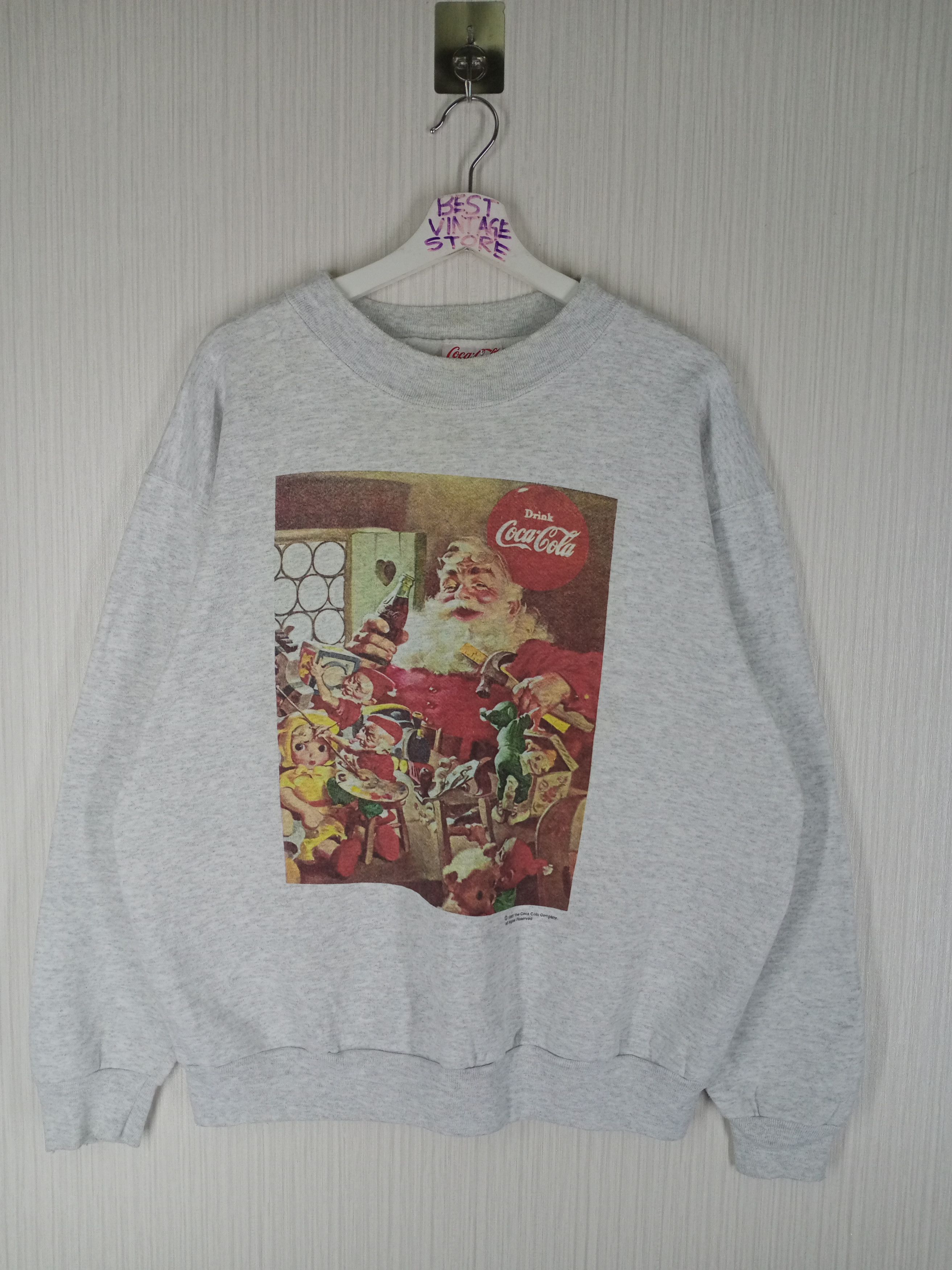 Coca Cola Vintage 1993 Coca Cola Santa Clause Sweatshirt Size US L / EU 52-54 / 3 - 1 Thumbnail