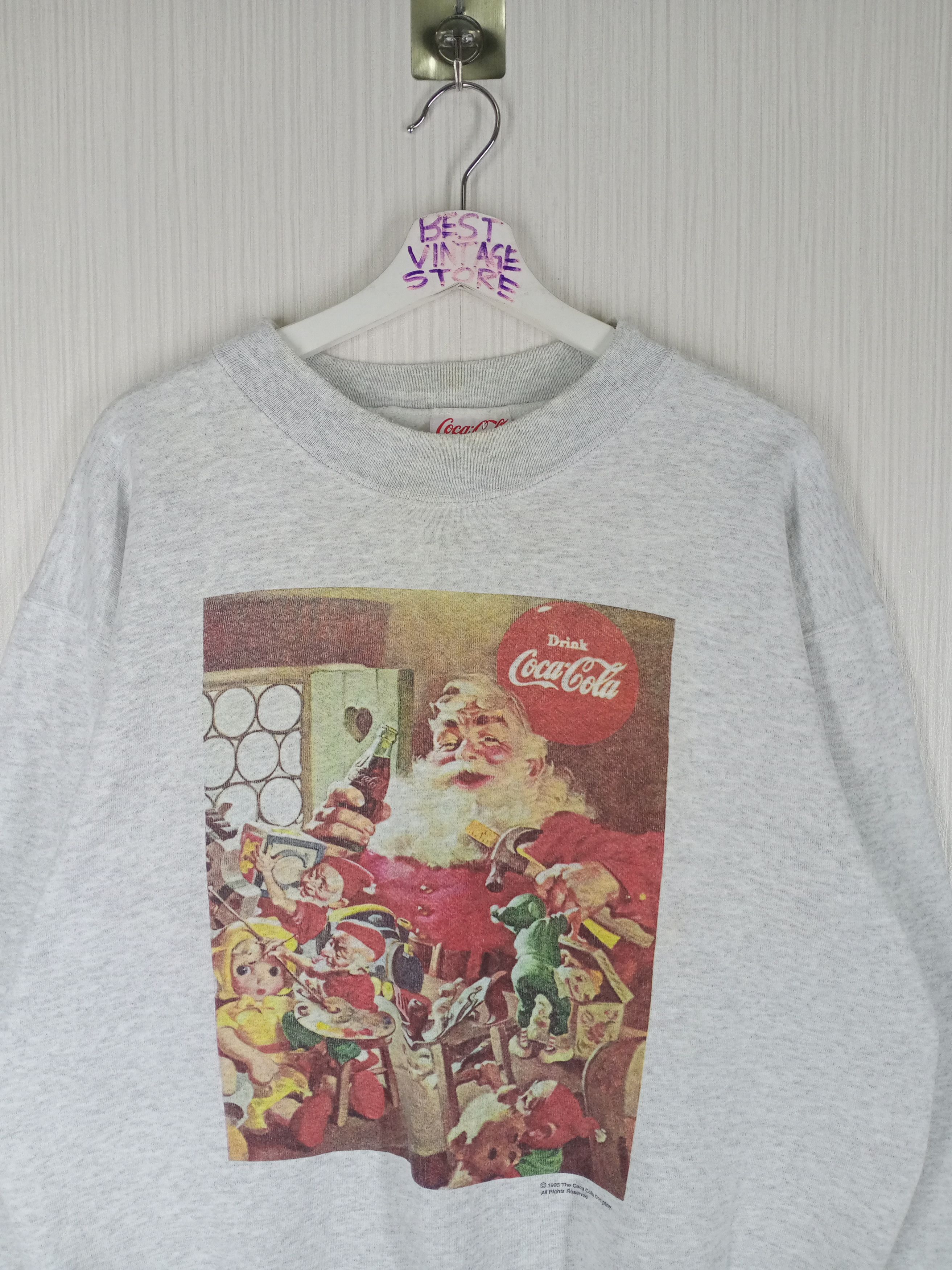 Coca Cola Vintage 1993 Coca Cola Santa Clause Sweatshirt Size US L / EU 52-54 / 3 - 2 Thumbnail