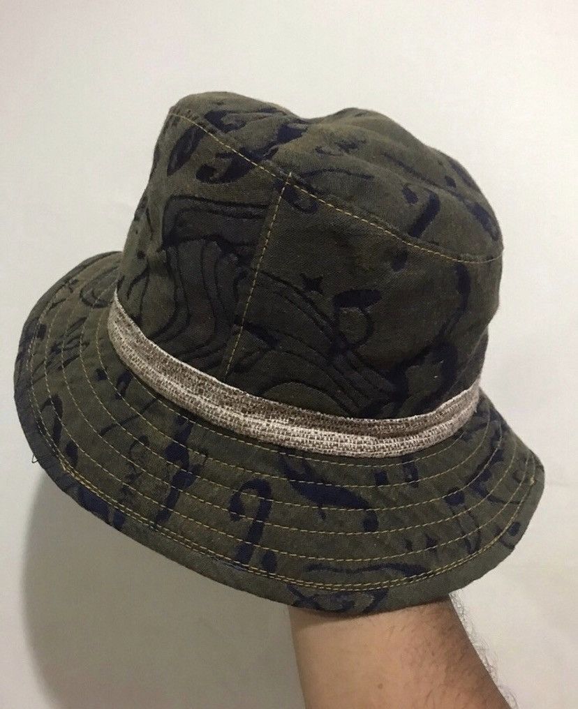 image of Ca4La Monogram Bucket Hat in Green Moss, Men's