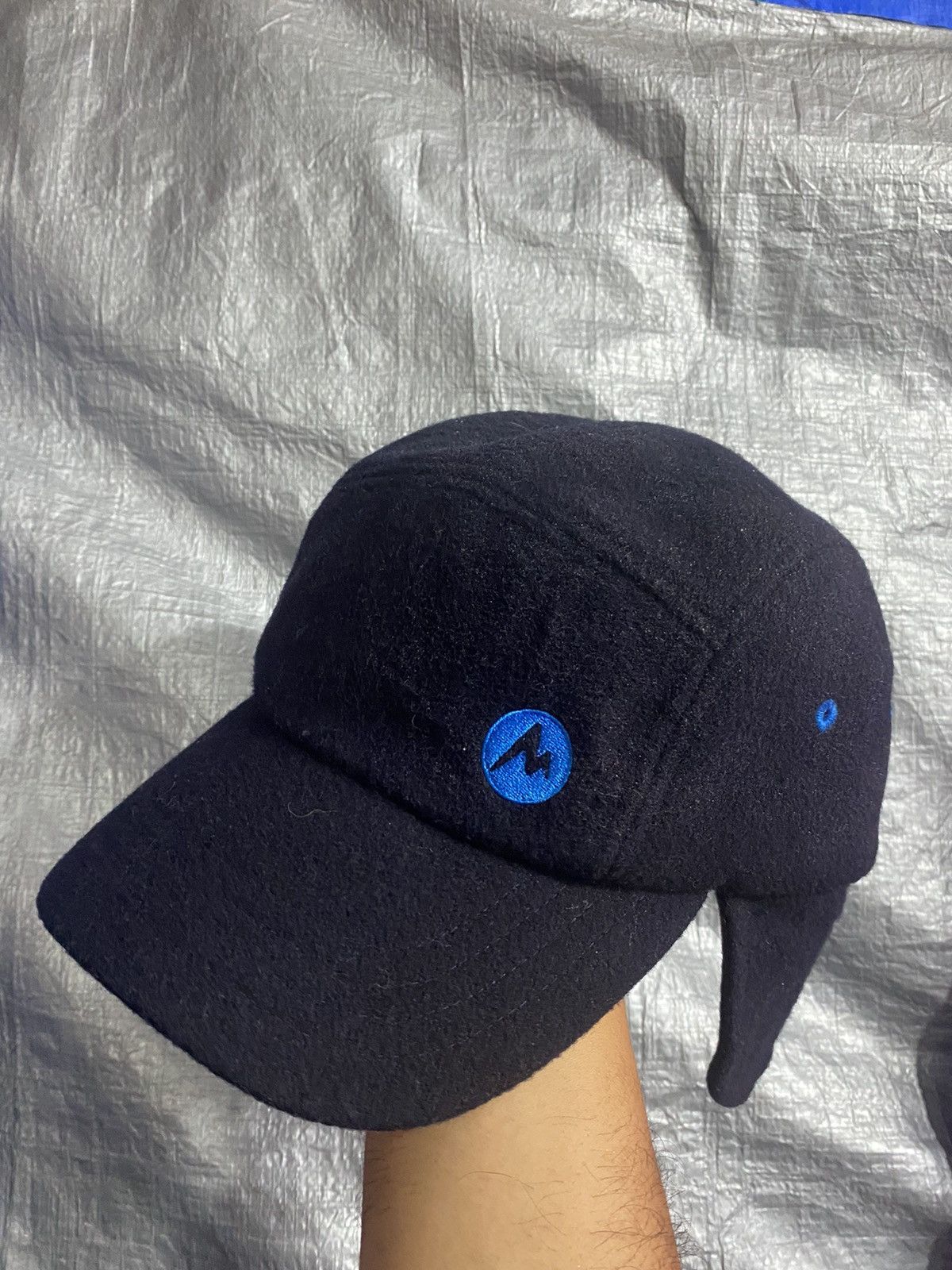 image of Marmot Fleece Ear Flap Hat in Dark Navy Blue, Men's