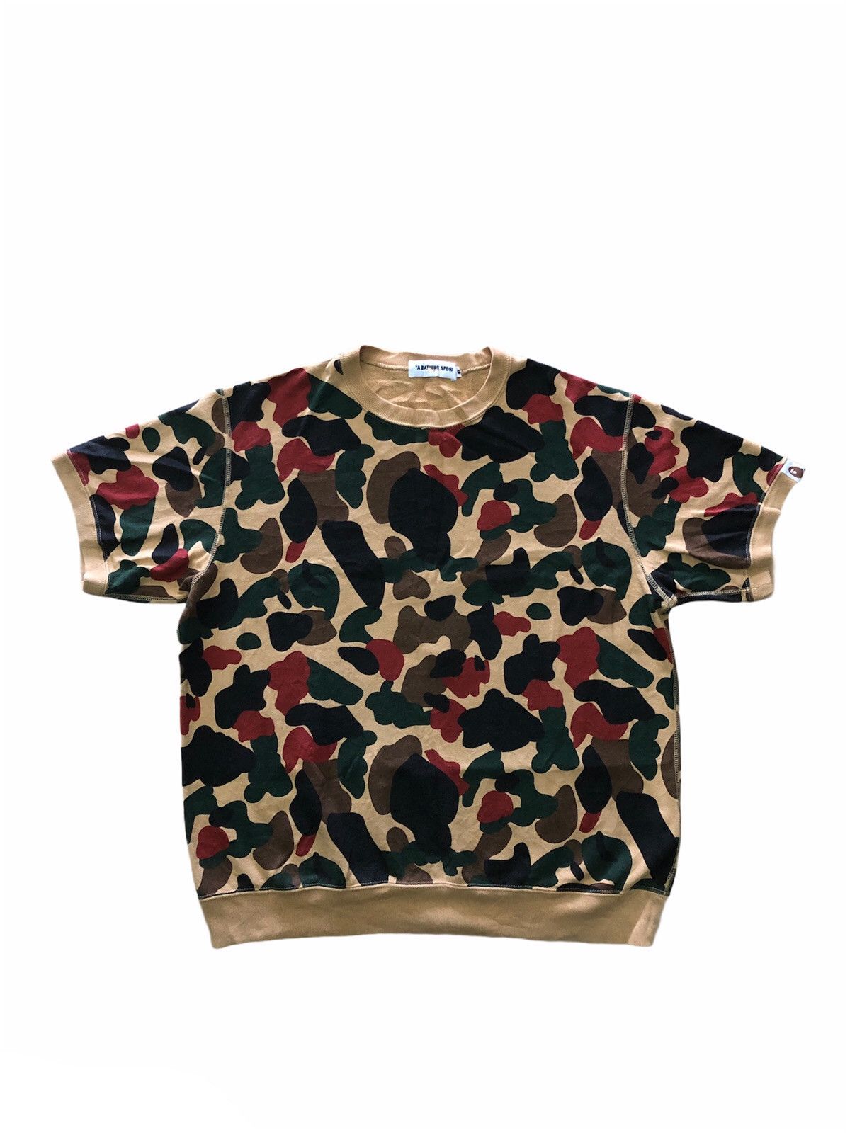 Bape A Bathing Ape Short Sleeve Camo Sweatshirts Size US S / EU 44-46 / 1 - 1 Thumbnail