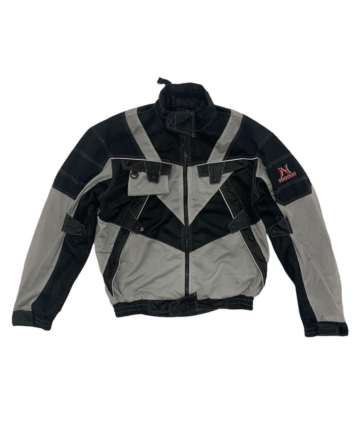 image of Vintage VTG Nankai Riding Motorcycles Jacket in Black Ligh Cloud, Men's (Size XL)