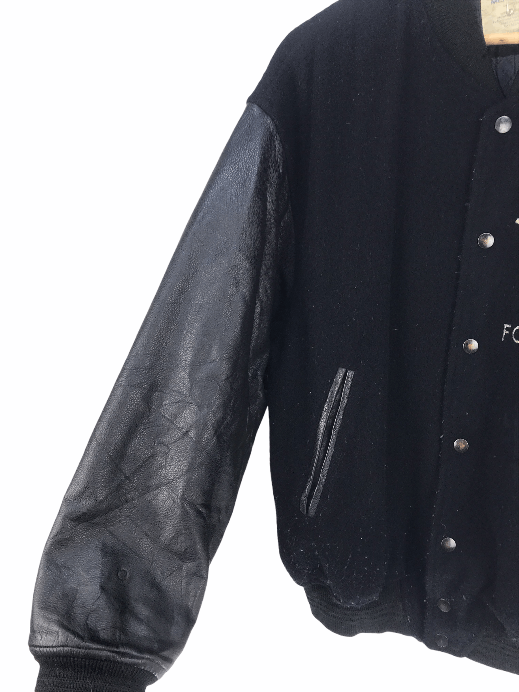 Japanese Brand Vtg BATSU FORTY-NINTH PARALLEL Varsity Jacket Leather/Wool Size US L / EU 52-54 / 3 - 8 Thumbnail