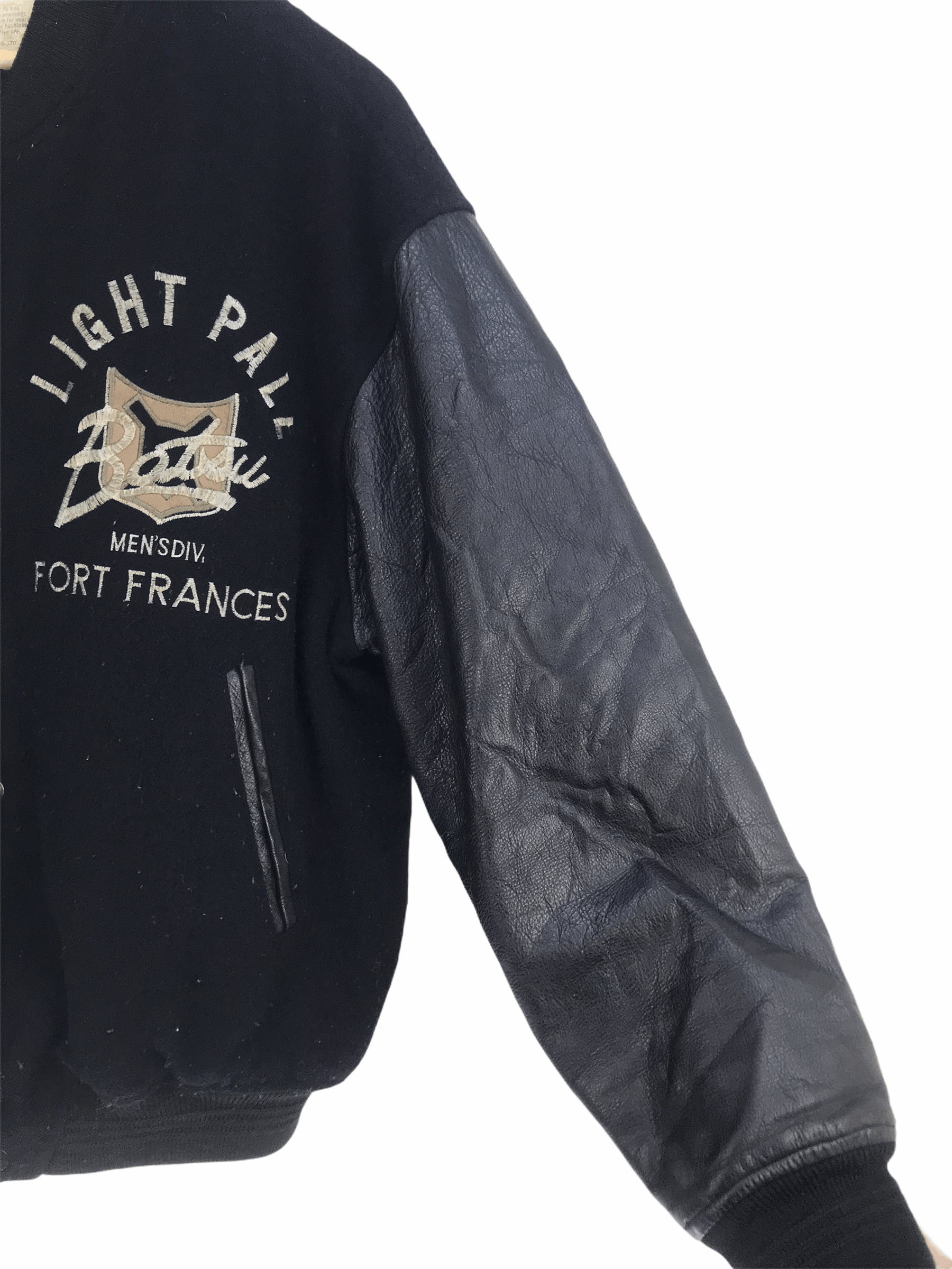 Japanese Brand Vtg BATSU FORTY-NINTH PARALLEL Varsity Jacket Leather/Wool Size US L / EU 52-54 / 3 - 7 Thumbnail