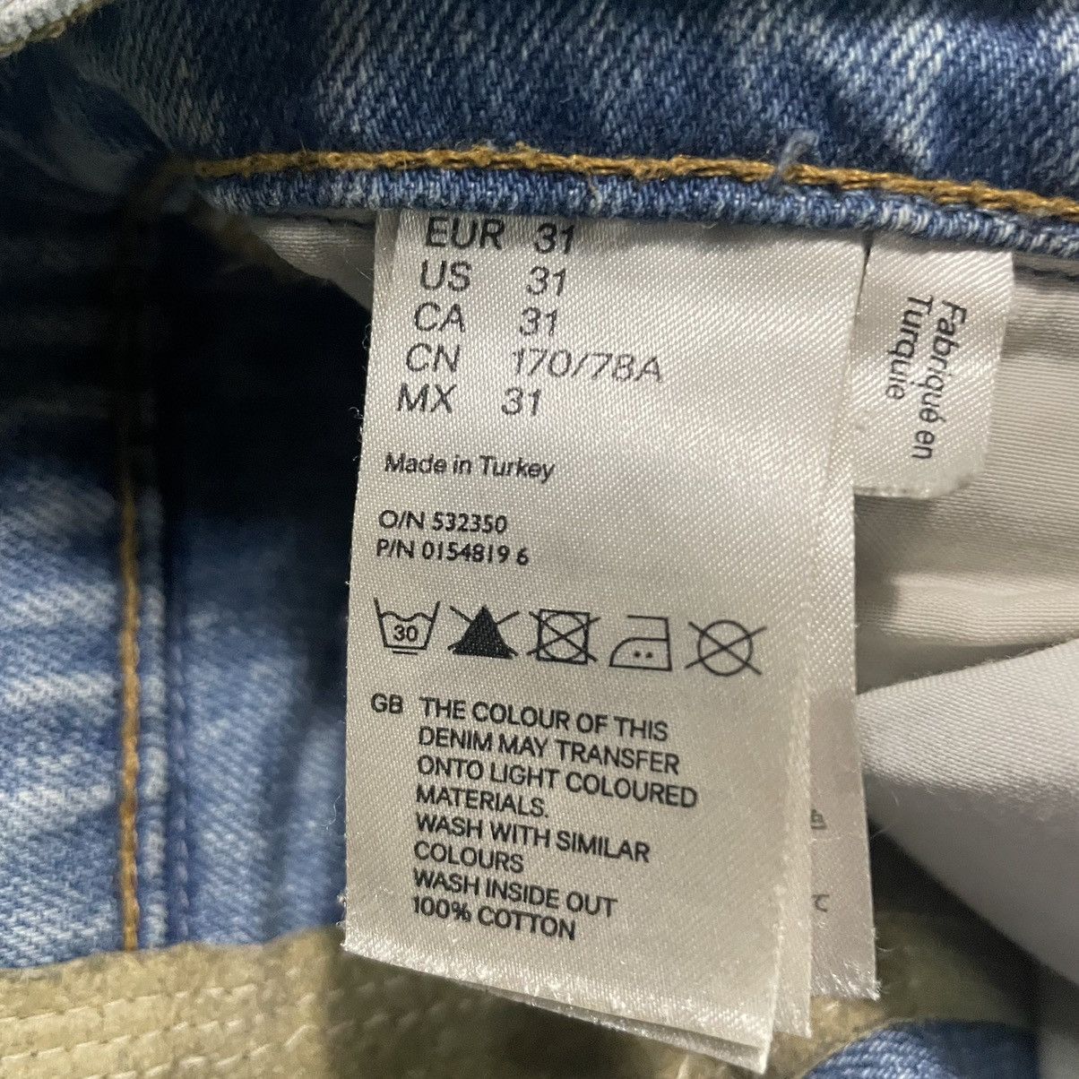 H&M × Maison Margiela Maison Margiela x H&M Reversed Denim Size US 31 - 11 Thumbnail