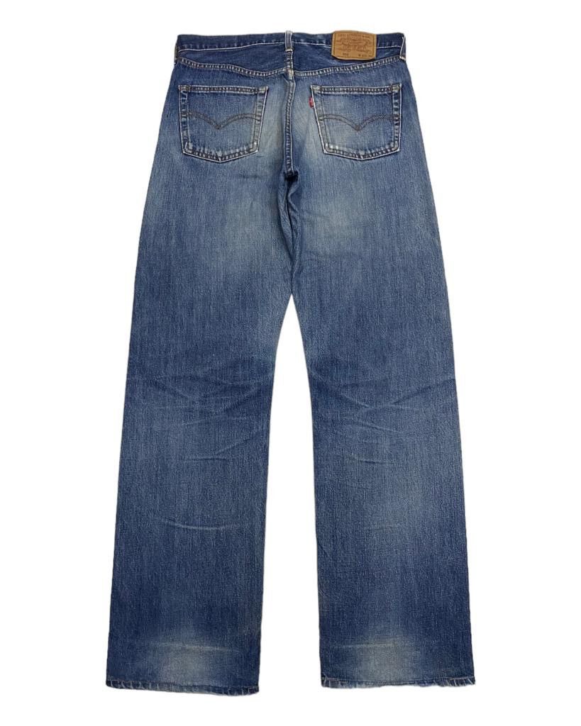 Levi's VINTAGE LEVIS BIG E 502 SELVEDGE DISTRESSED DENIM JEANS Size US 33 - 2 Thumbnail