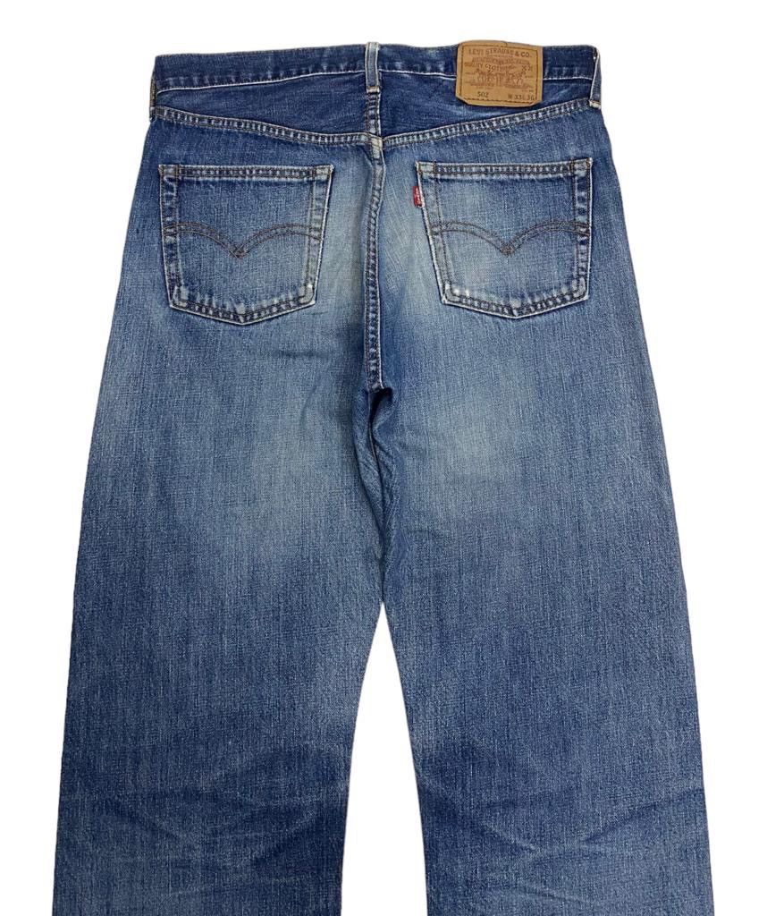Levi's VINTAGE LEVIS BIG E 502 SELVEDGE DISTRESSED DENIM JEANS Size US 33 - 5 Thumbnail