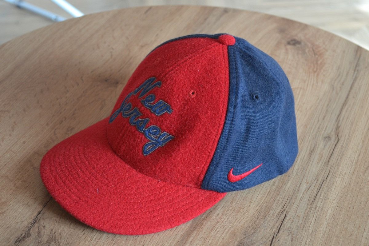 NBA × Vintage New Jersey Nets Nike NBA vintage wool cap pro swoosh 90s Size ONE SIZE - 1 Thumbnail