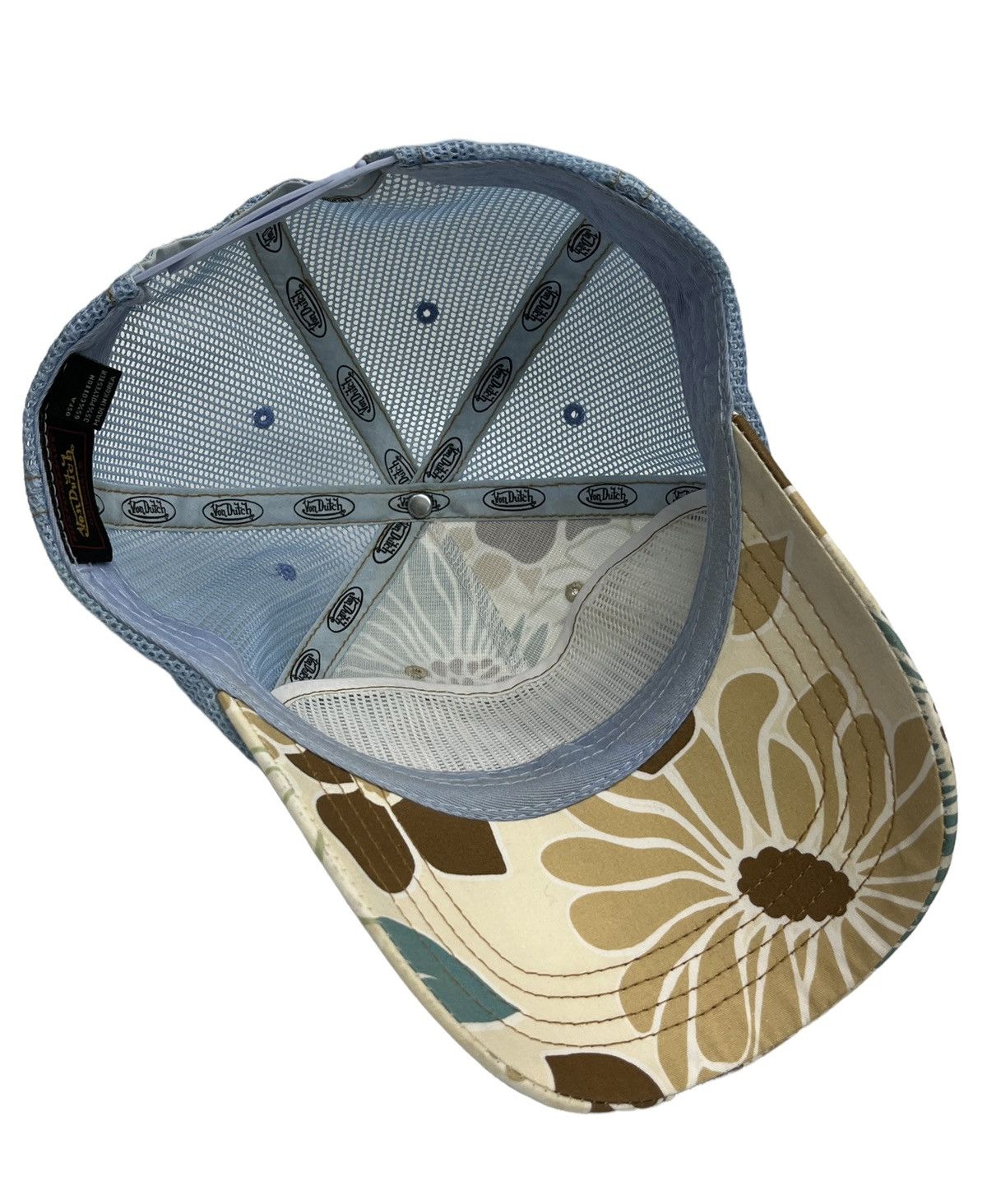 Denim & Flower × Von Dutch VON DUTCH Full Print Floral Design Snapback Trucker Hat Size ONE SIZE - 8 Thumbnail