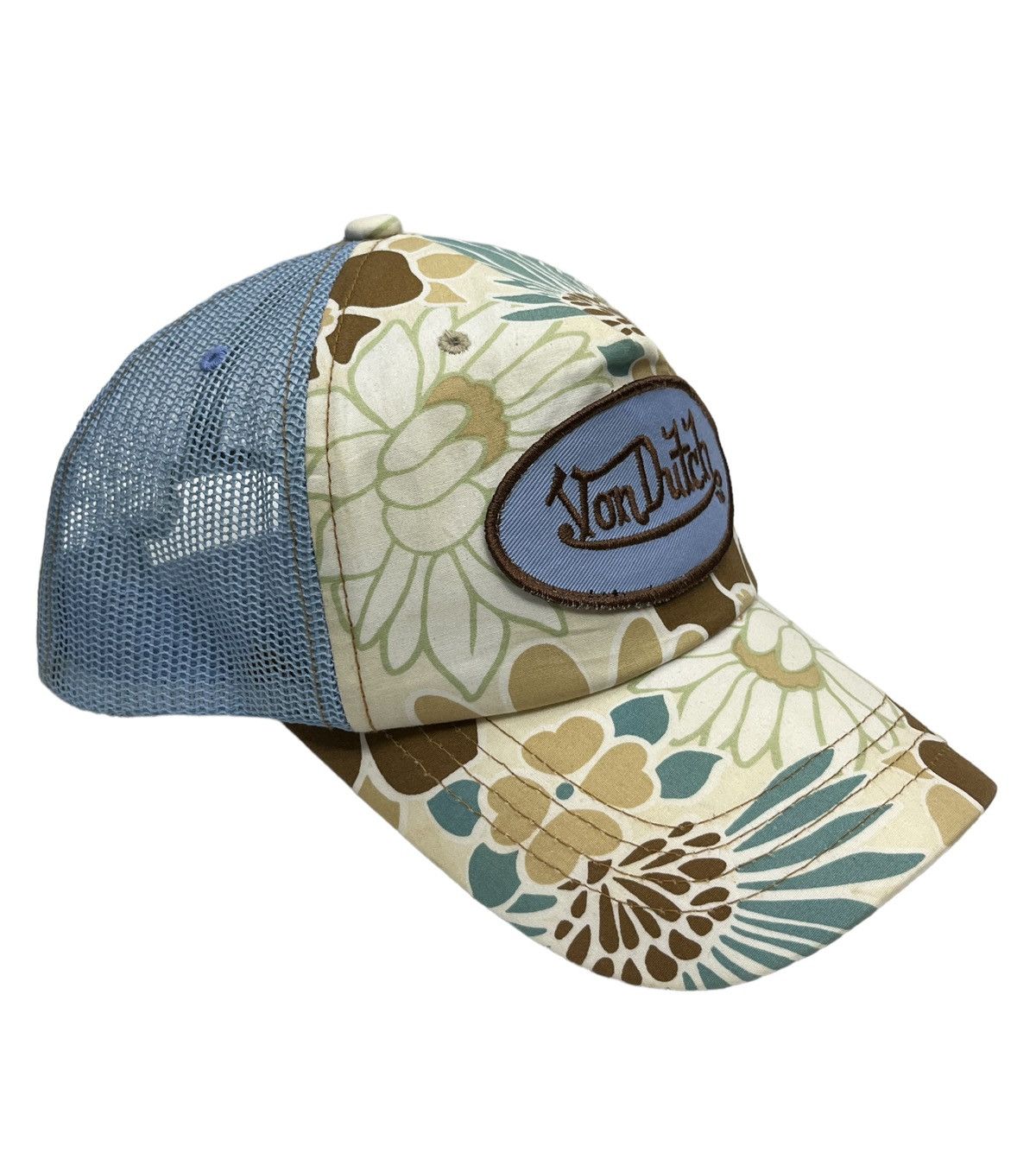 Denim & Flower × Von Dutch VON DUTCH Full Print Floral Design Snapback Trucker Hat Size ONE SIZE - 6 Thumbnail