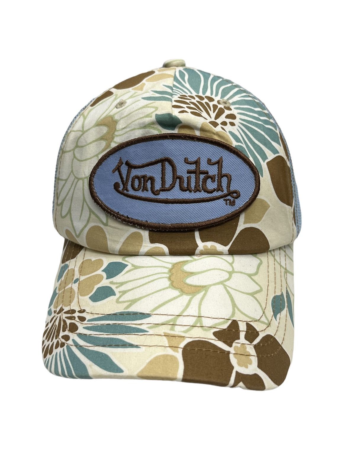 Denim & Flower × Von Dutch VON DUTCH Full Print Floral Design Snapback Trucker Hat Size ONE SIZE - 4 Thumbnail