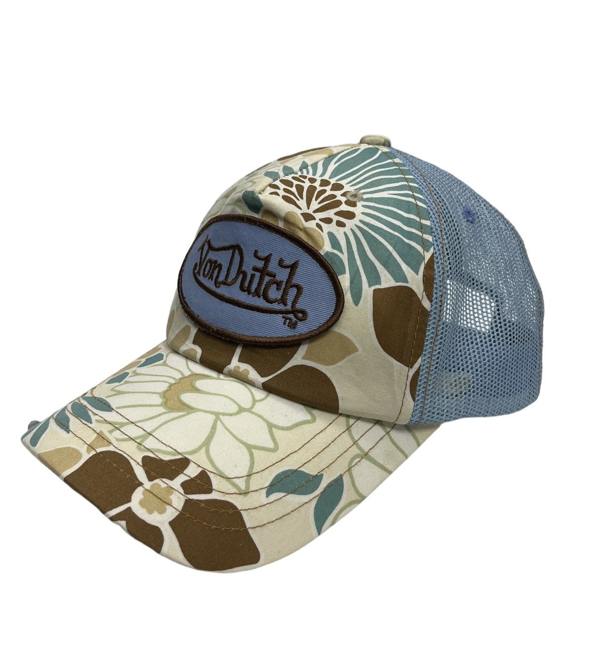 Denim & Flower × Von Dutch VON DUTCH Full Print Floral Design Snapback Trucker Hat Size ONE SIZE - 5 Thumbnail