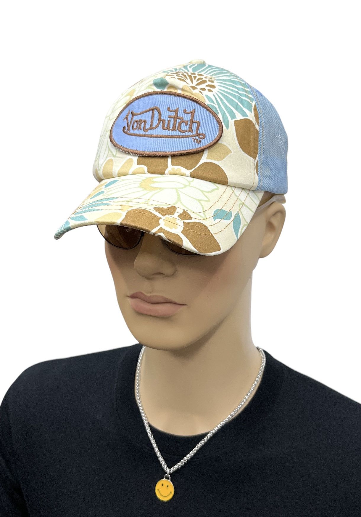 Denim & Flower × Von Dutch VON DUTCH Full Print Floral Design Snapback Trucker Hat Size ONE SIZE - 2 Thumbnail