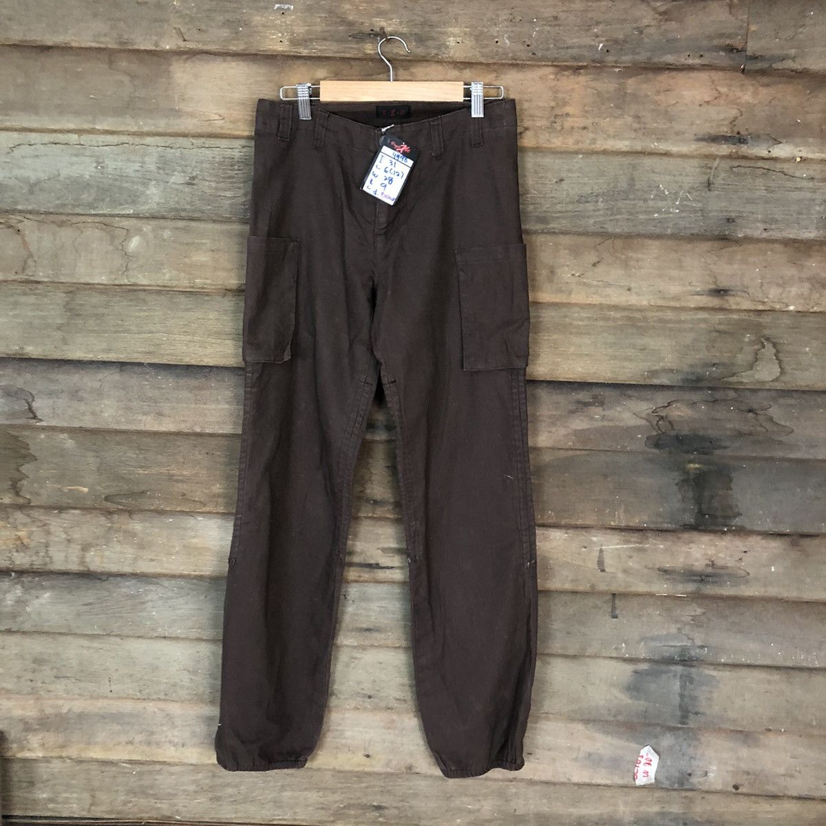 Japanese Brand S.G.U Dark Brown multipocket tactical Cargo Pants #4998 Size 27" / US 4 / IT 40 - 1 Thumbnail