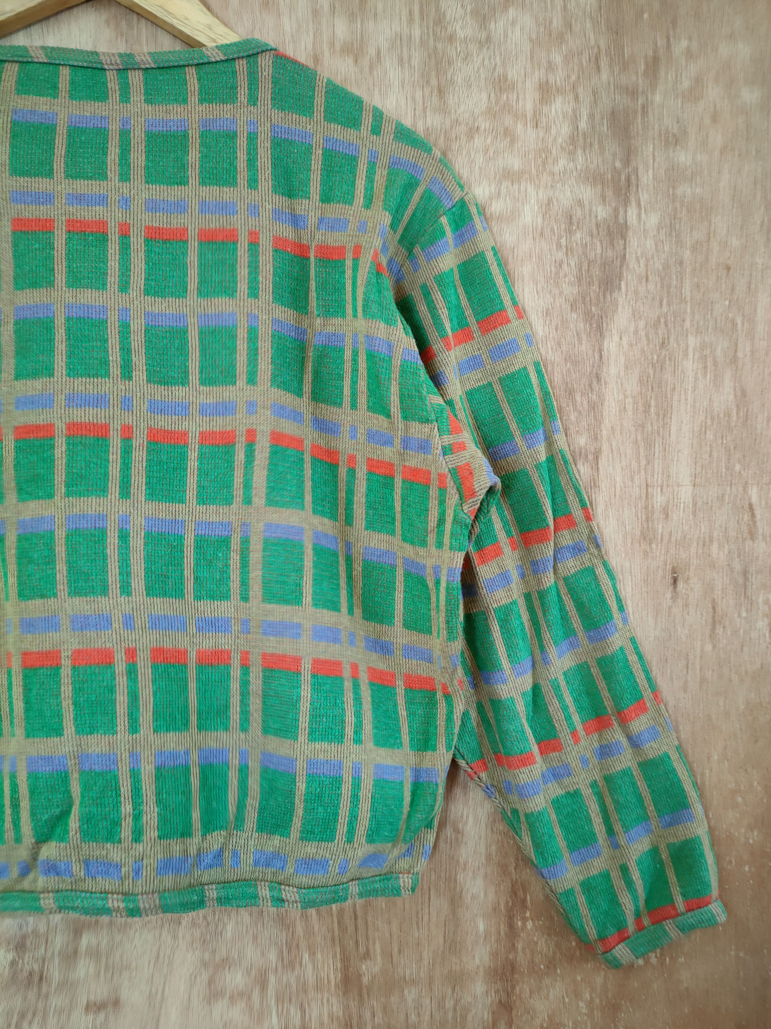 Vintage Pasadena Call checkered crop top vintage knitwear #46-651 Size S / US 4 / IT 40 - 8 Thumbnail