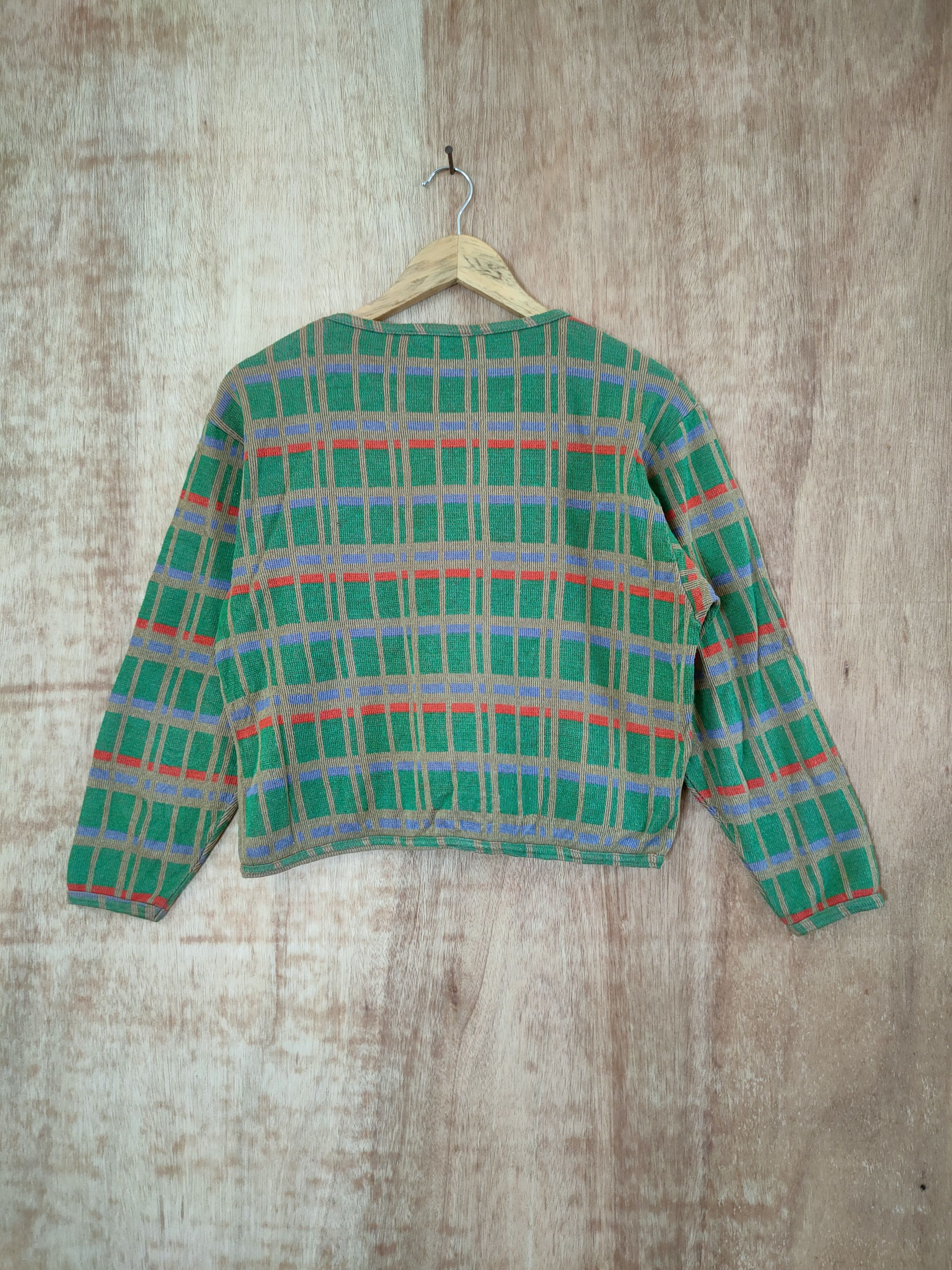 Vintage Pasadena Call checkered crop top vintage knitwear #46-651 Size S / US 4 / IT 40 - 6 Thumbnail